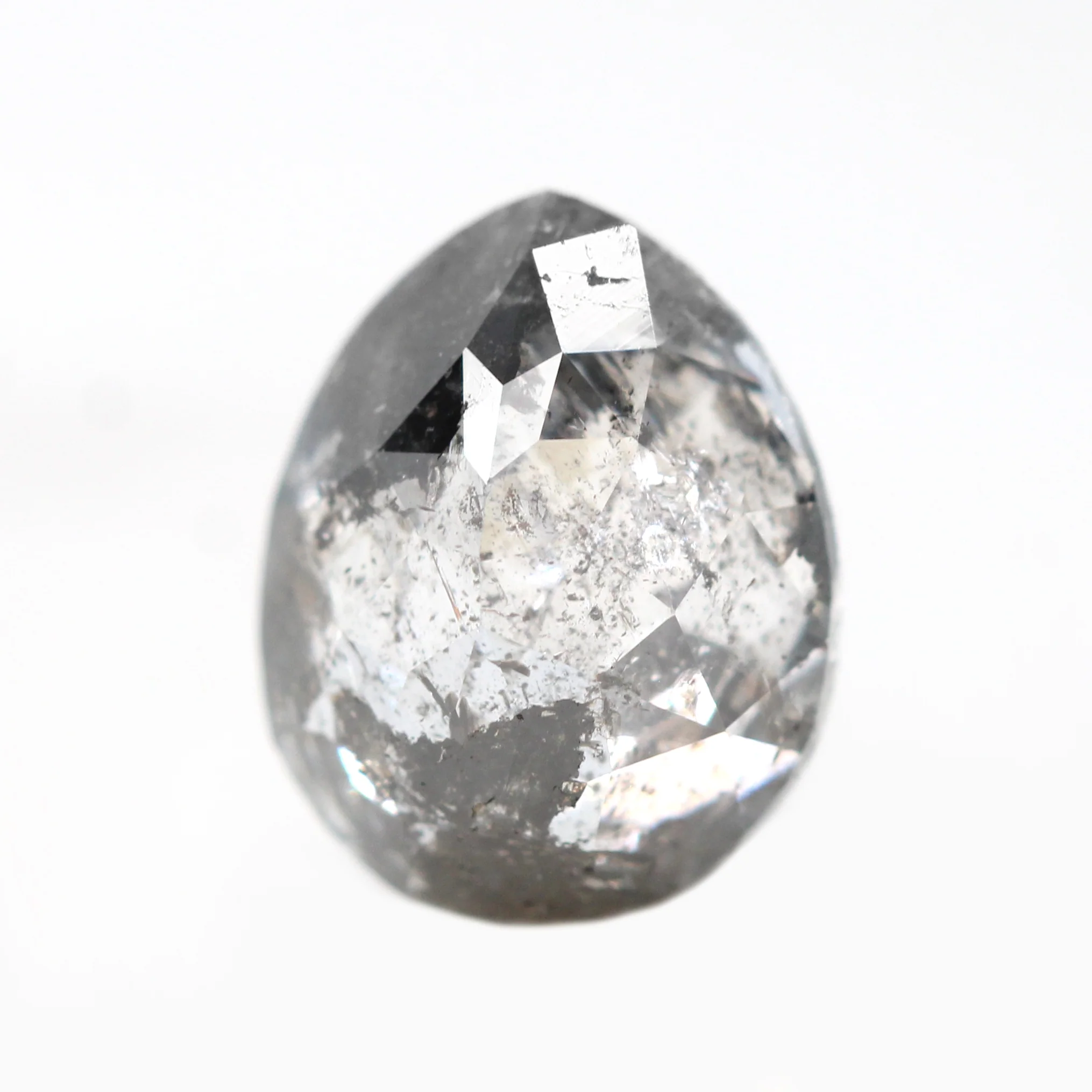 2.15 Carat Pear Salt and Pepper Diamond for Custom Work - Inventory Code DCP215 - Image 4