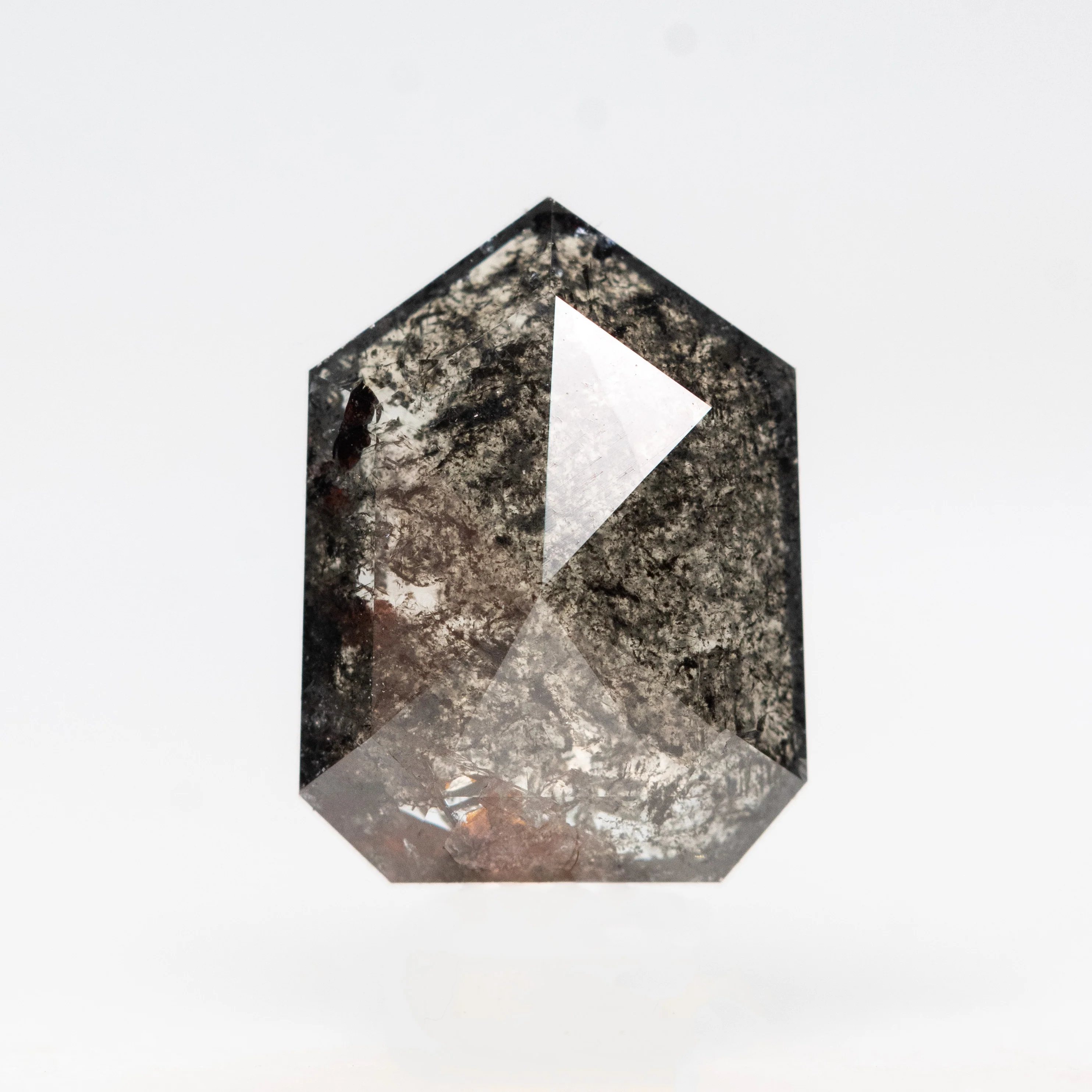 2.18 Carat Black Shield Cut Salt and Pepper Diamond for Custom Work - Inventory Code DSS218