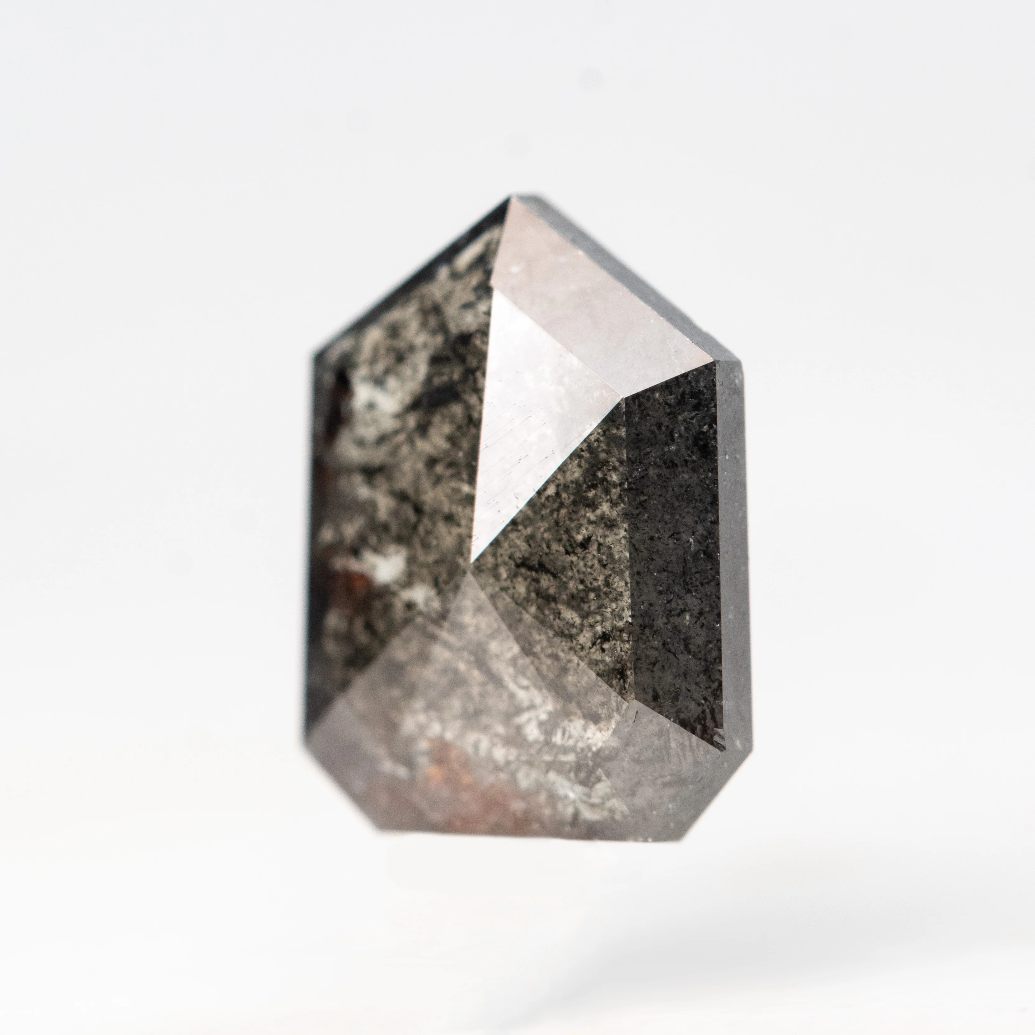 2.18 Carat Black Shield Cut Salt and Pepper Diamond for Custom Work - Inventory Code DSS218 - Image 3