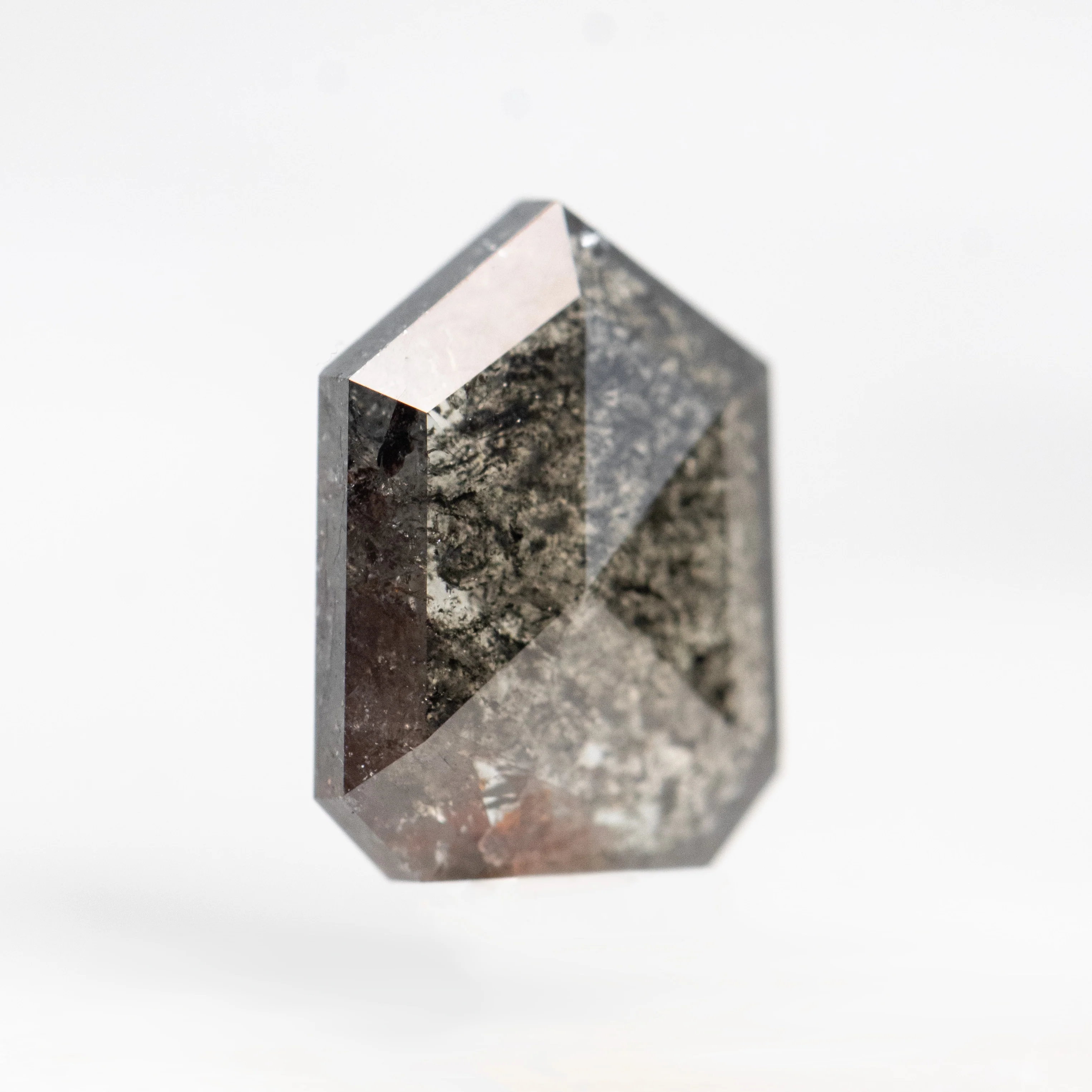 2.18 Carat Black Shield Cut Salt and Pepper Diamond for Custom Work - Inventory Code DSS218 - Image 4