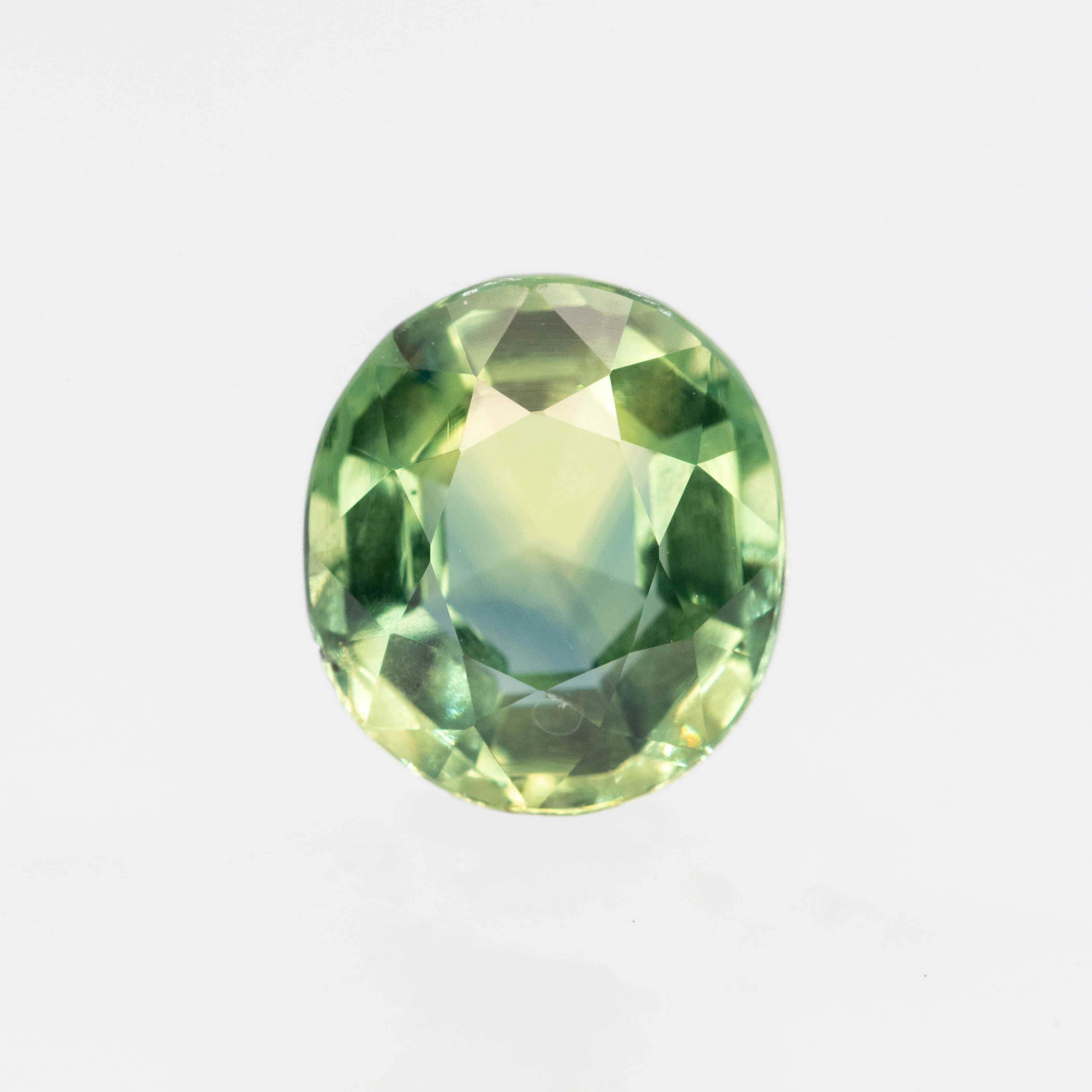 2.18 Carat Yellow-Green Oval Sapphire for Custom Work - Inventory Code MCOS218