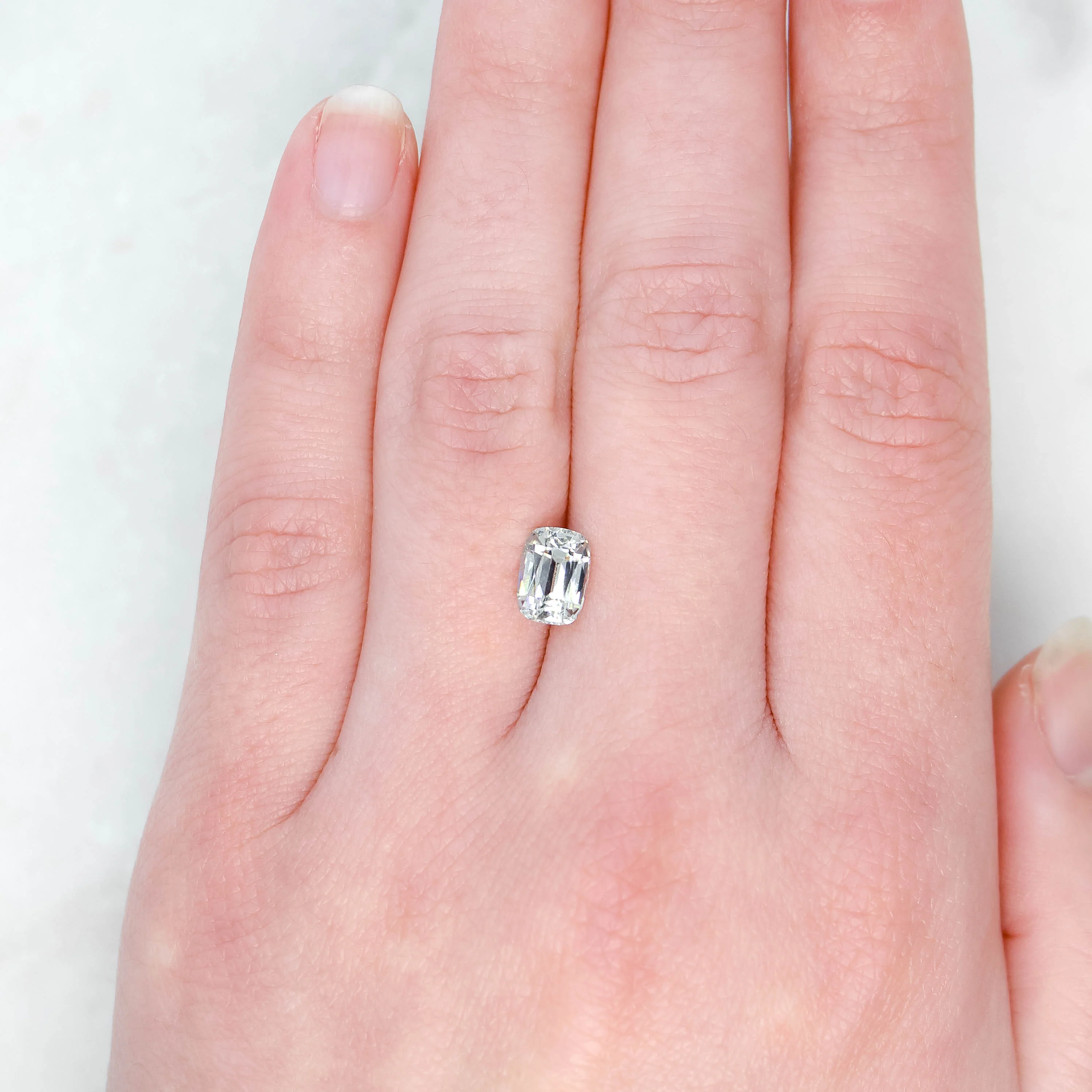 2.20 Carat Clear Elongated Cushion Cut Sapphire for Custom Work - Inventory Code EACS220 - Image 2