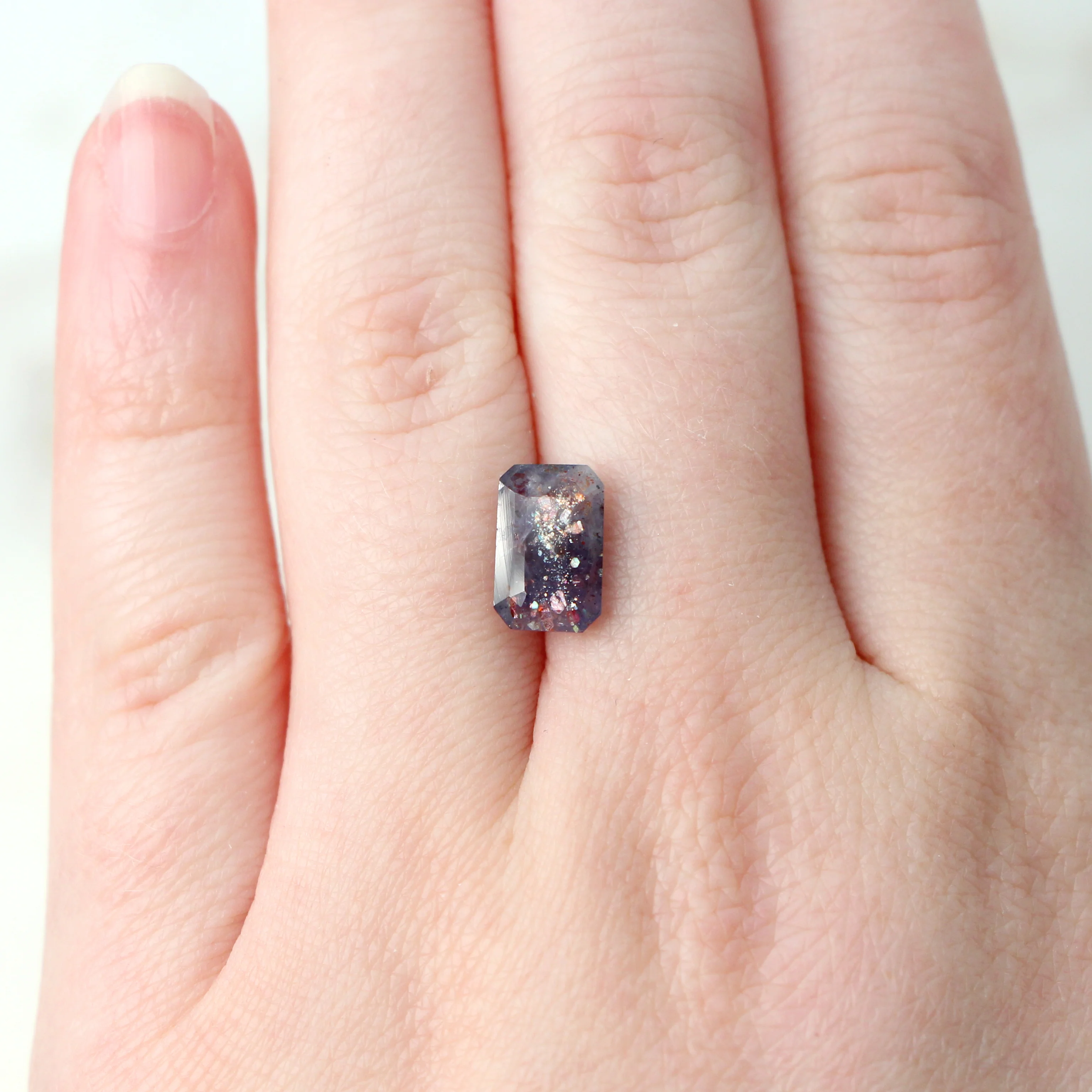 2.20 Carat Emerald Cut Purple Iolite for Custom Work - Inventory Code EPI220 - Image 2