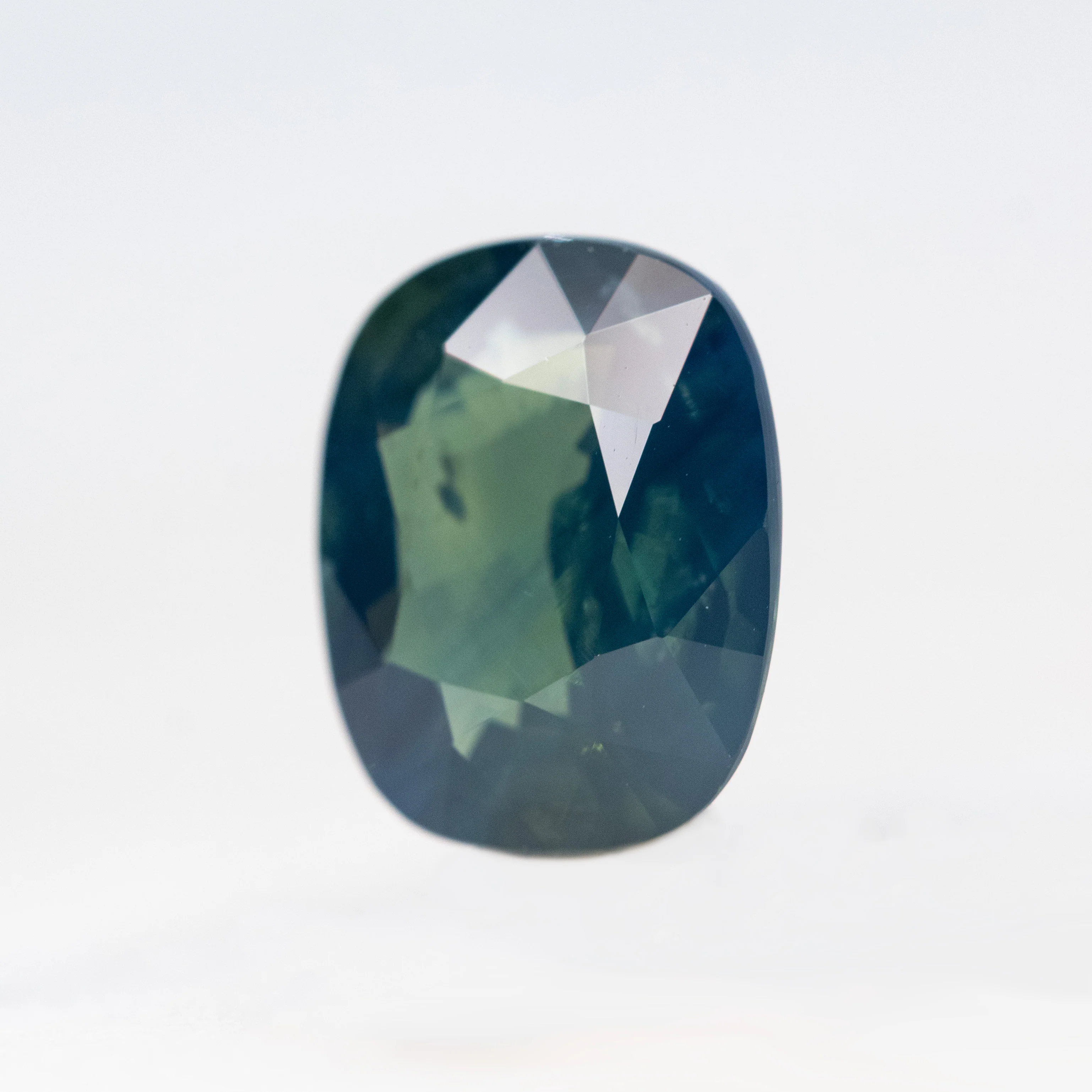 2.21 Carat Antique Cushion Cut Teal Sapphire for Custom Work - Inventory Code TCS221 - Image 3