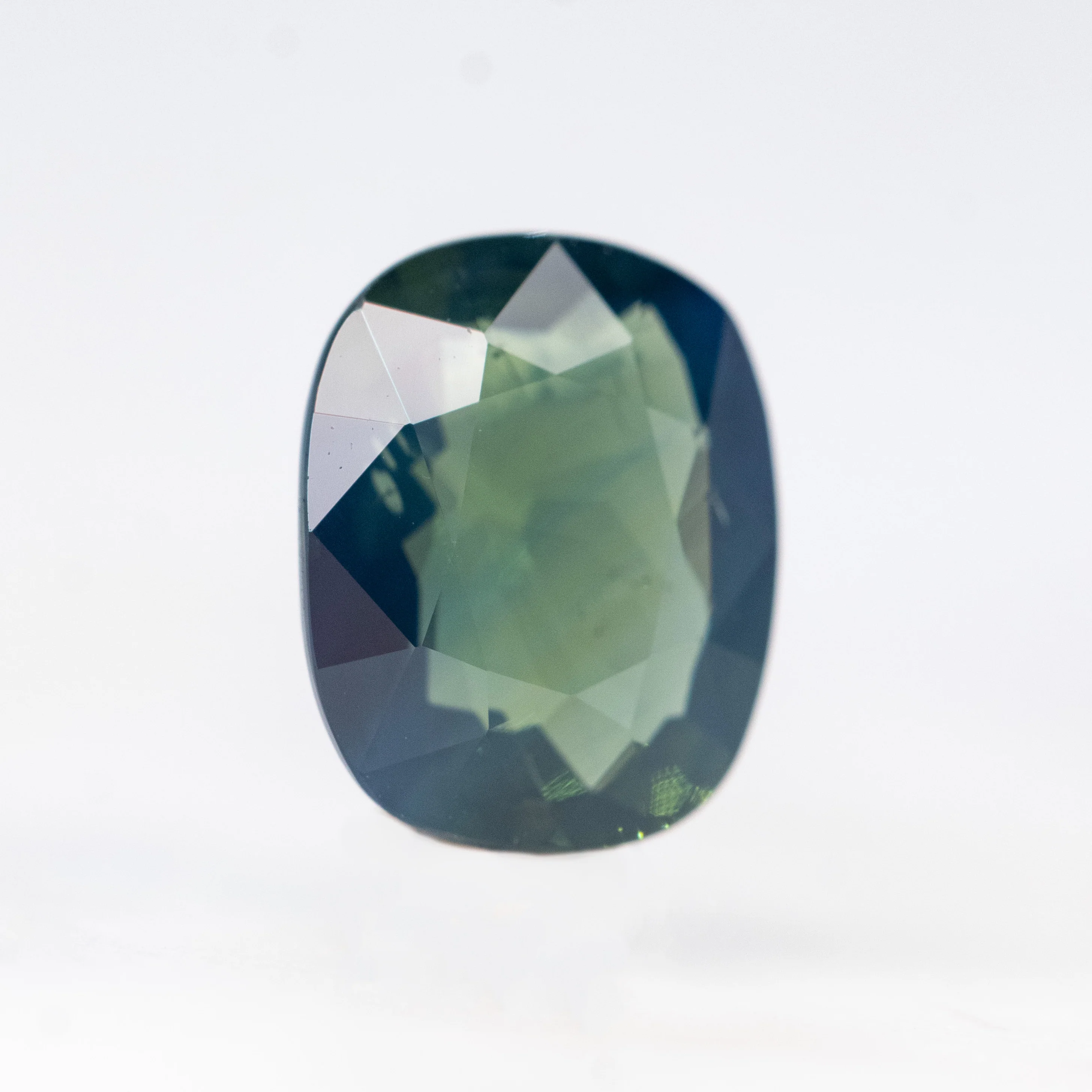 2.21 Carat Antique Cushion Cut Teal Sapphire for Custom Work - Inventory Code TCS221 - Image 4