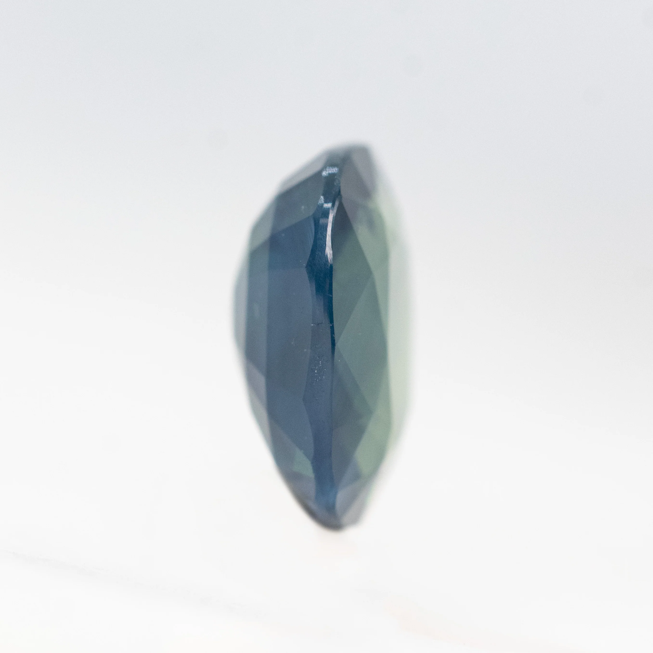 2.21 Carat Antique Cushion Cut Teal Sapphire for Custom Work - Inventory Code TCS221 - Image 5