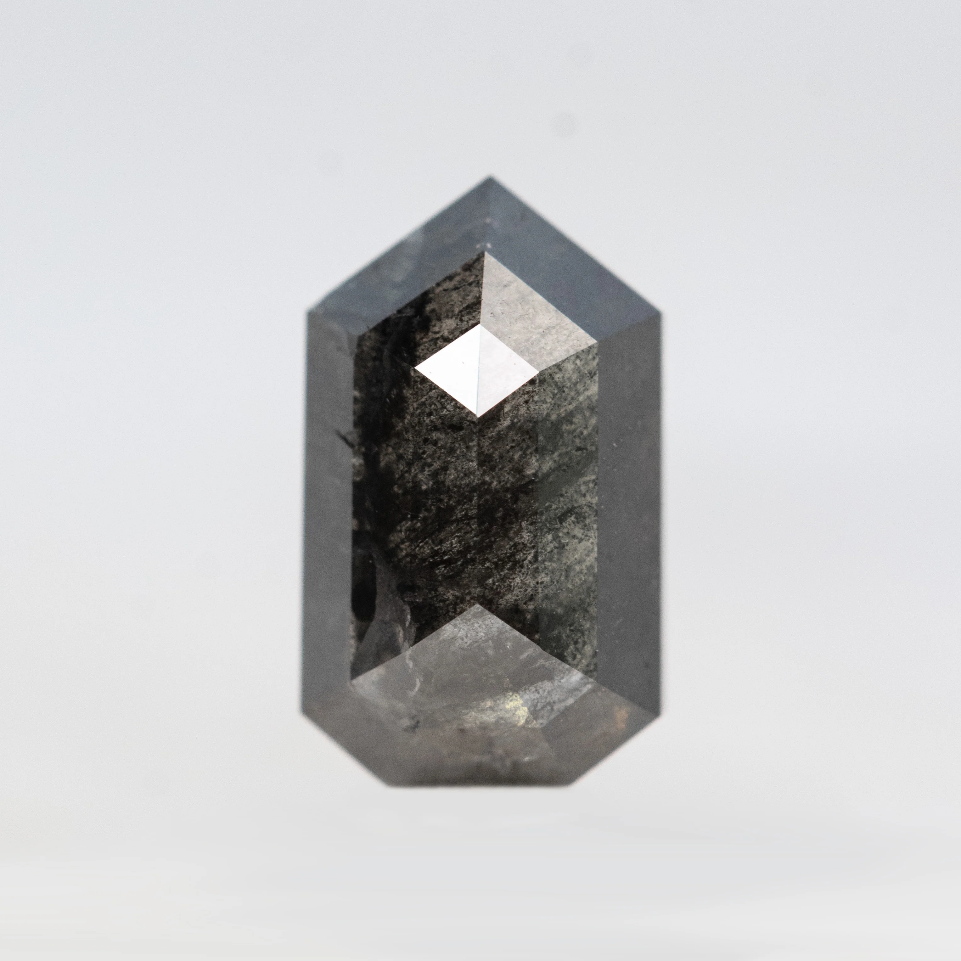 2.25 Carat Black Shield Cut Salt and Pepper Diamond for Custom Work - Inventory Code NBS225
