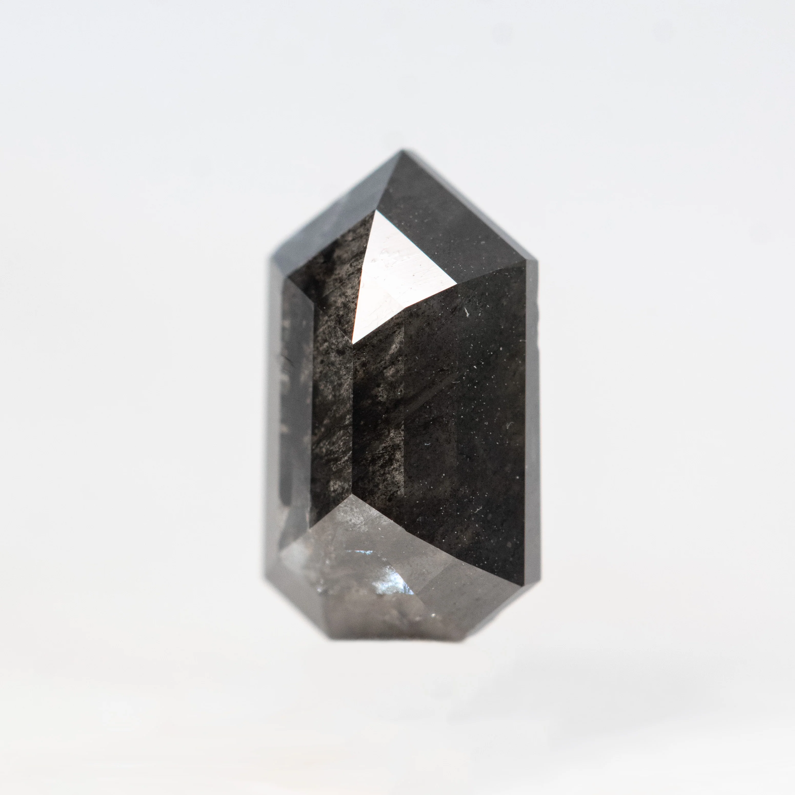 2.25 Carat Black Shield Cut Salt and Pepper Diamond for Custom Work - Inventory Code NBS225 - Image 3