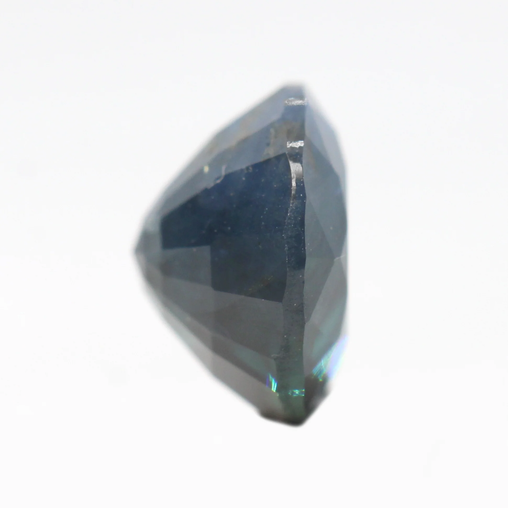 2.26 Carat Round Dark Teal Sapphire for Custom Work - Inventory Code RTS226 - Image 5