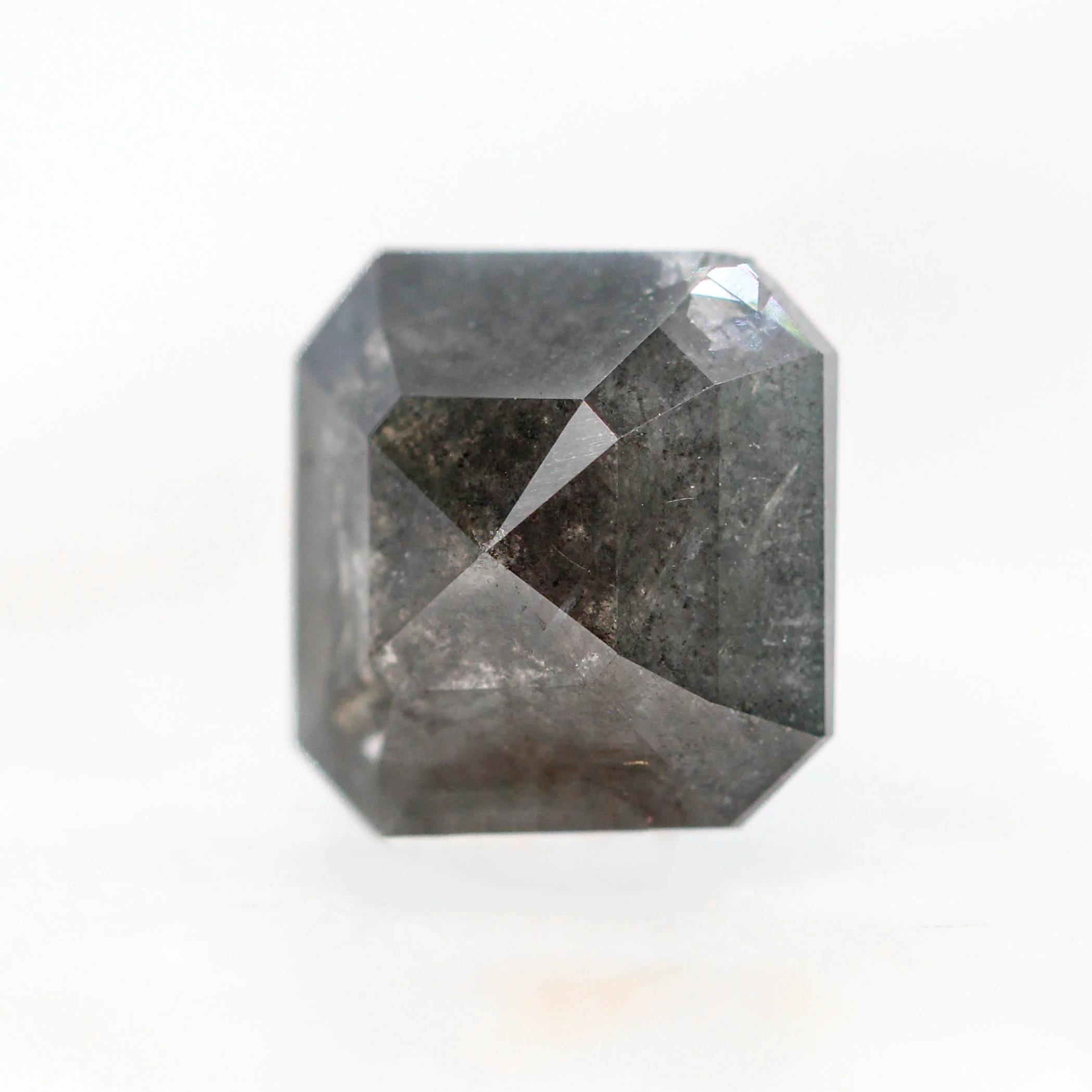 2.28 Carat Black Asscher Cut Salt and Pepper Diamond for Custom Work - Inventory Code NBA228 - Image 3