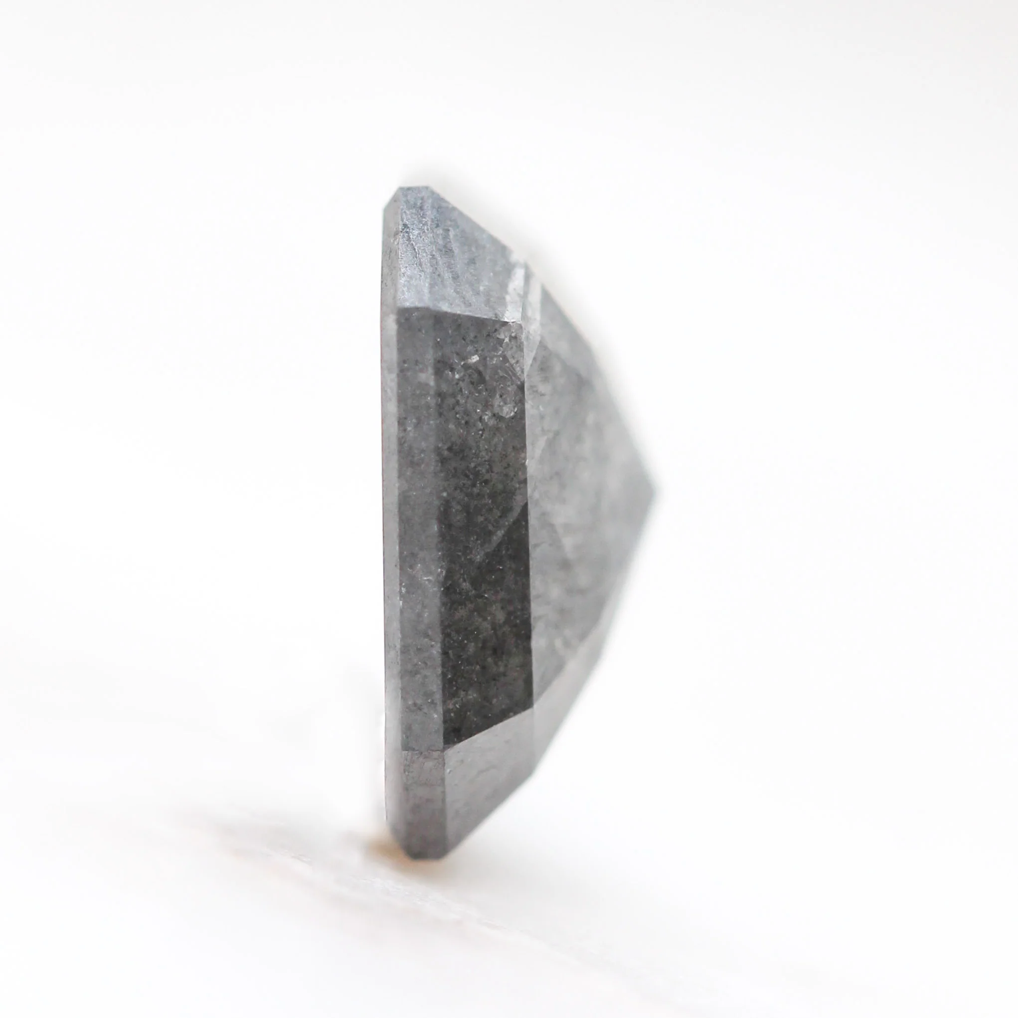 2.29 Carat Dark Asscher Cut Salt and Pepper Diamond for Custom Work - Inventory Code DCA229 - Image 5