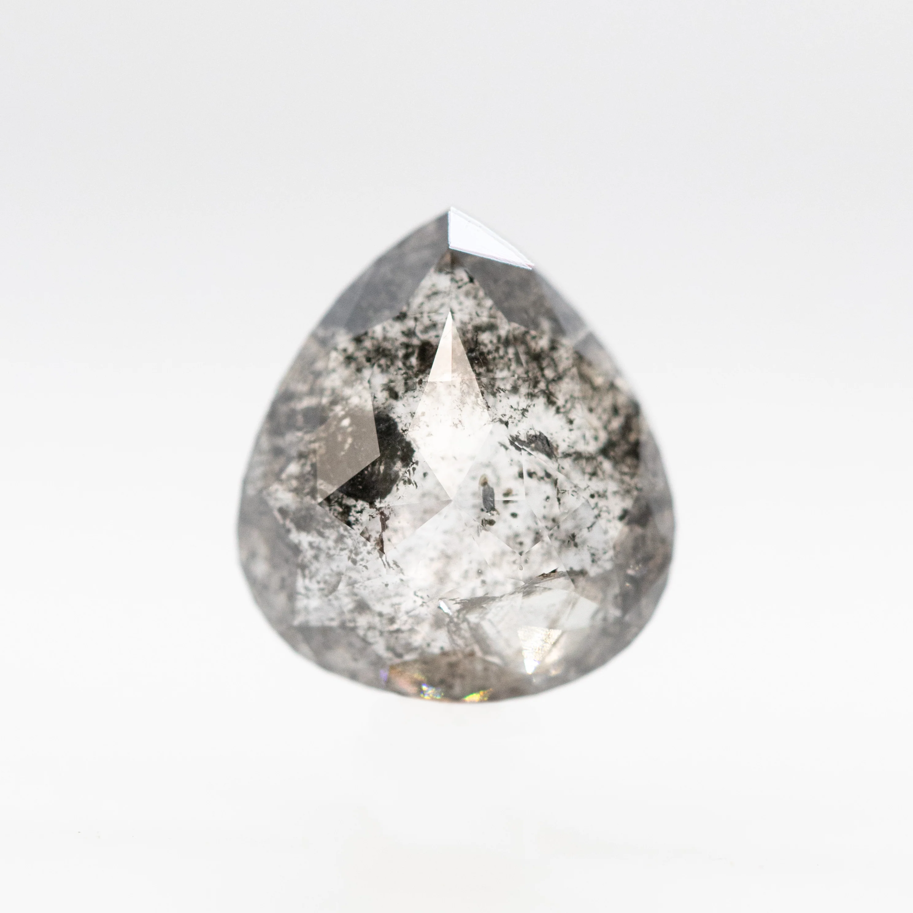 2.30 Carat Pear Salt and Pepper Diamond for Custom Work - Inventory Code DCP230 - Image 3