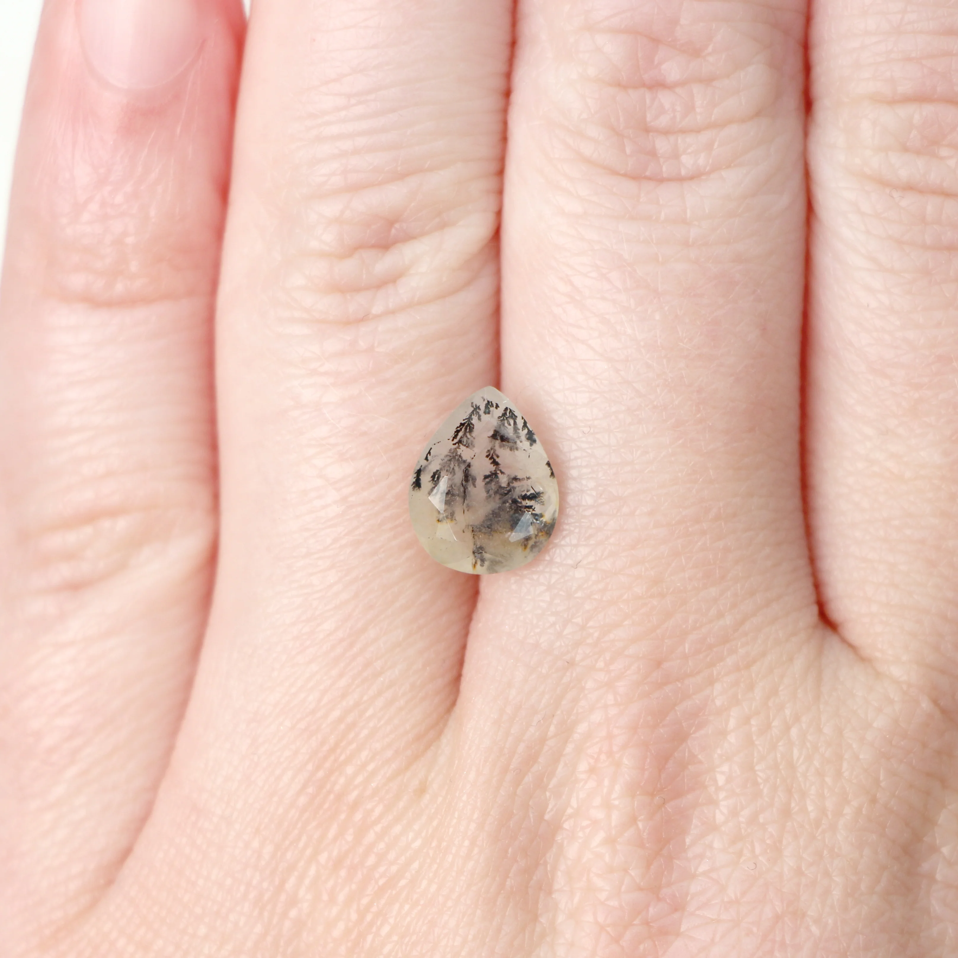 2.31 Carat Pear Dendritic Quartz for Custom Work - Inventory Code DQP231 - Image 2