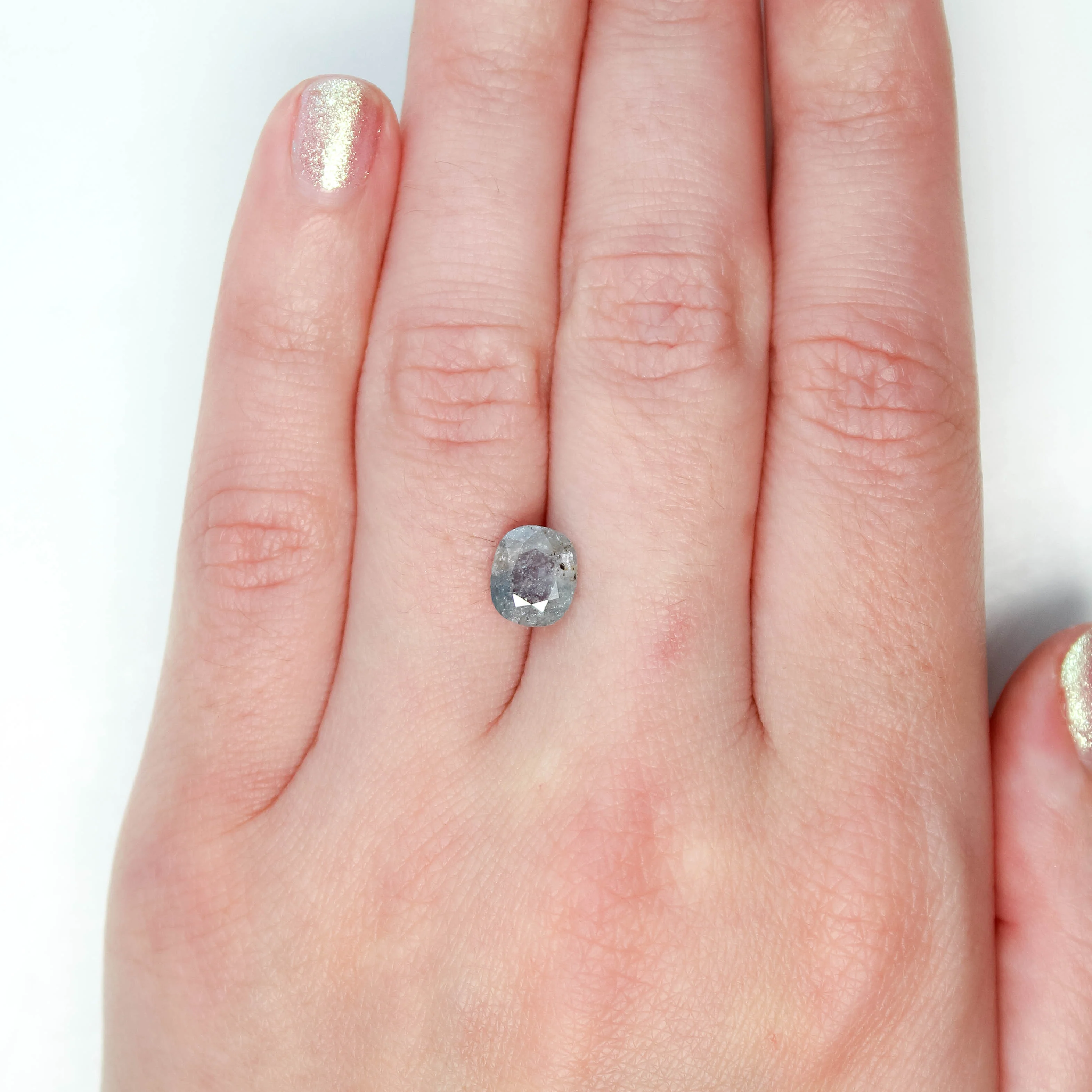 2.34 Carat Warm Gray Oval Sapphire for Custom Work - Inventory Code WGOS234 - Image 2