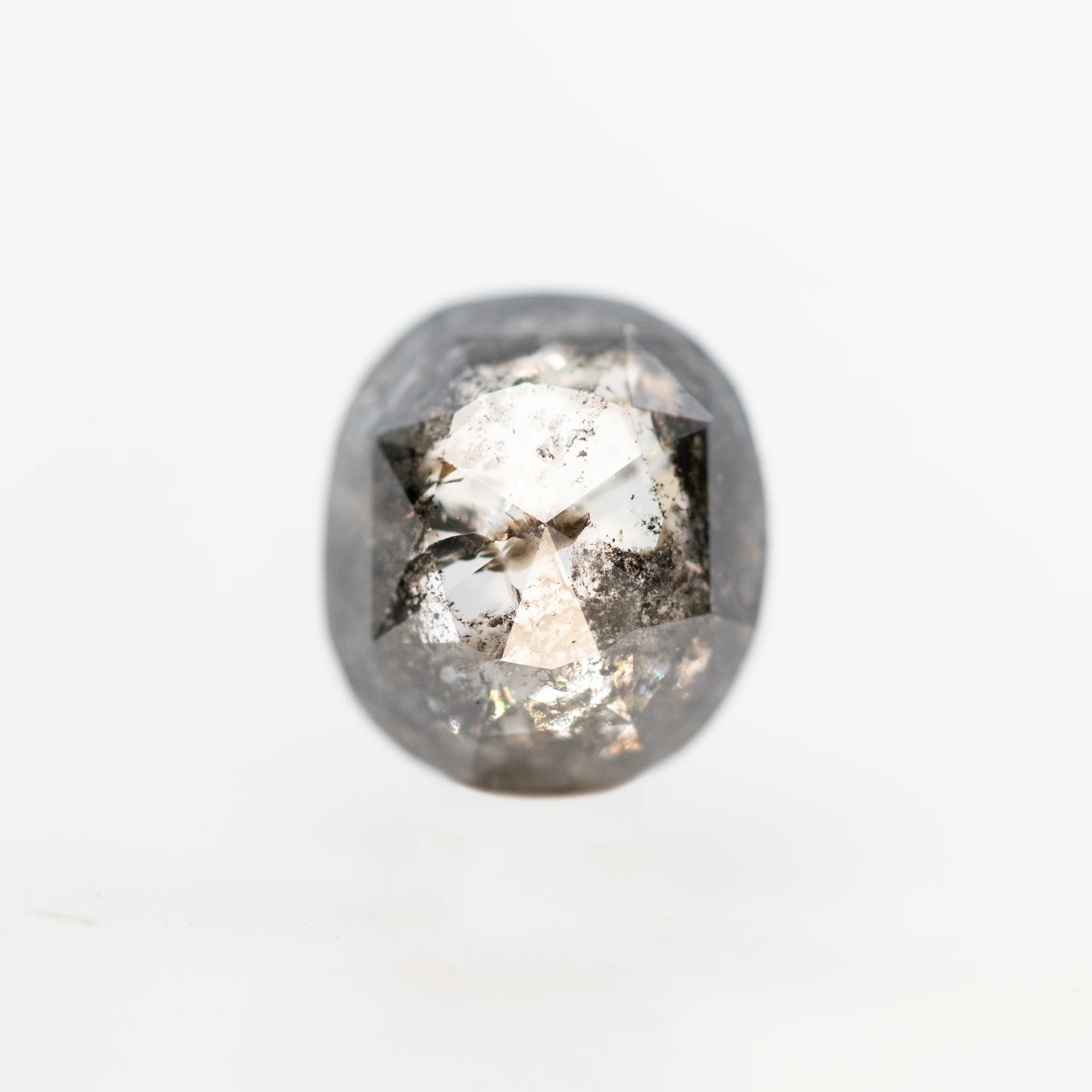 2.35 Carat Dark Oval Salt and Pepper Diamond for Custom Work - Inventory Code DCO235 - Image 2