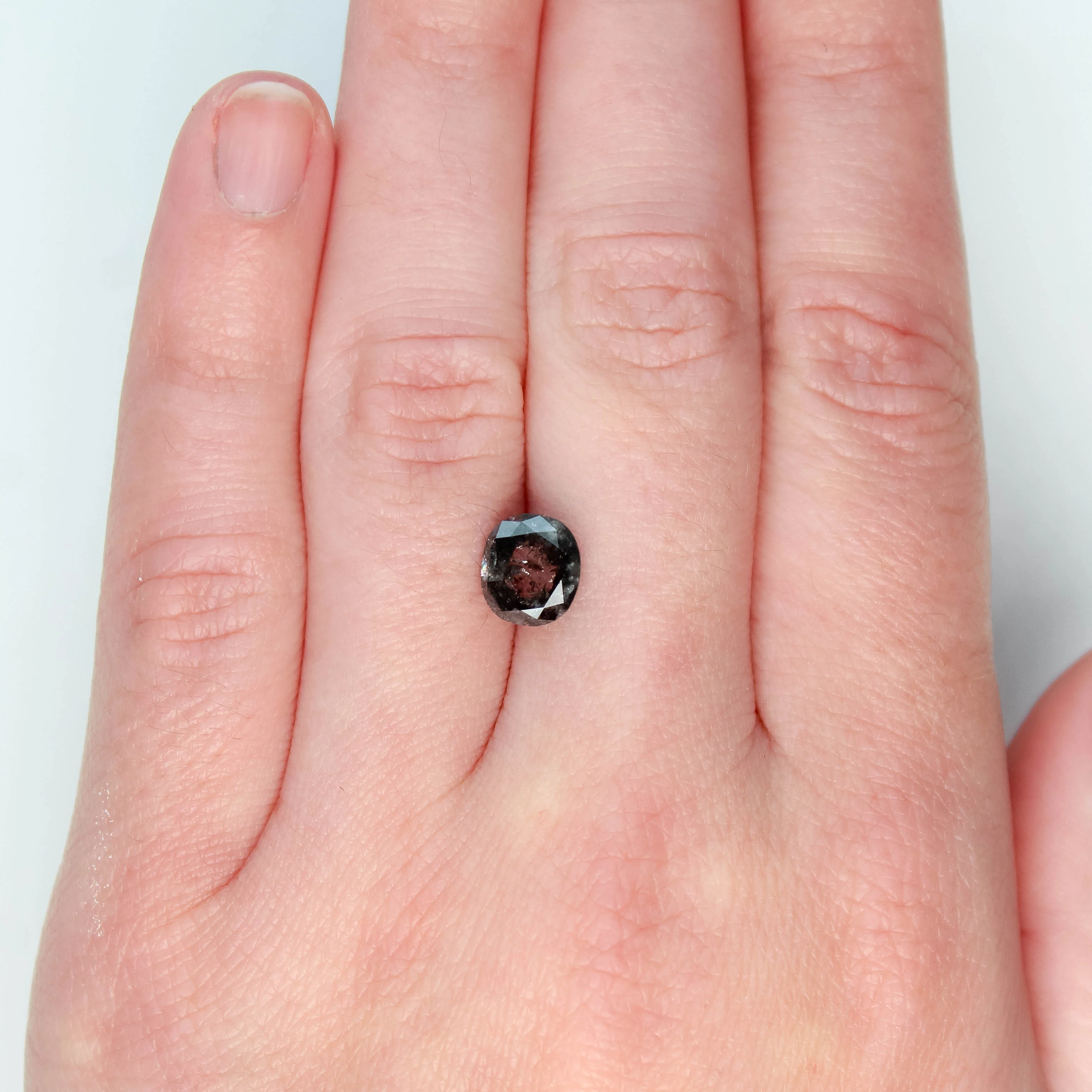 2.35 Carat Dark Oval Salt and Pepper Diamond for Custom Work - Inventory Code DCO235 - Image 3