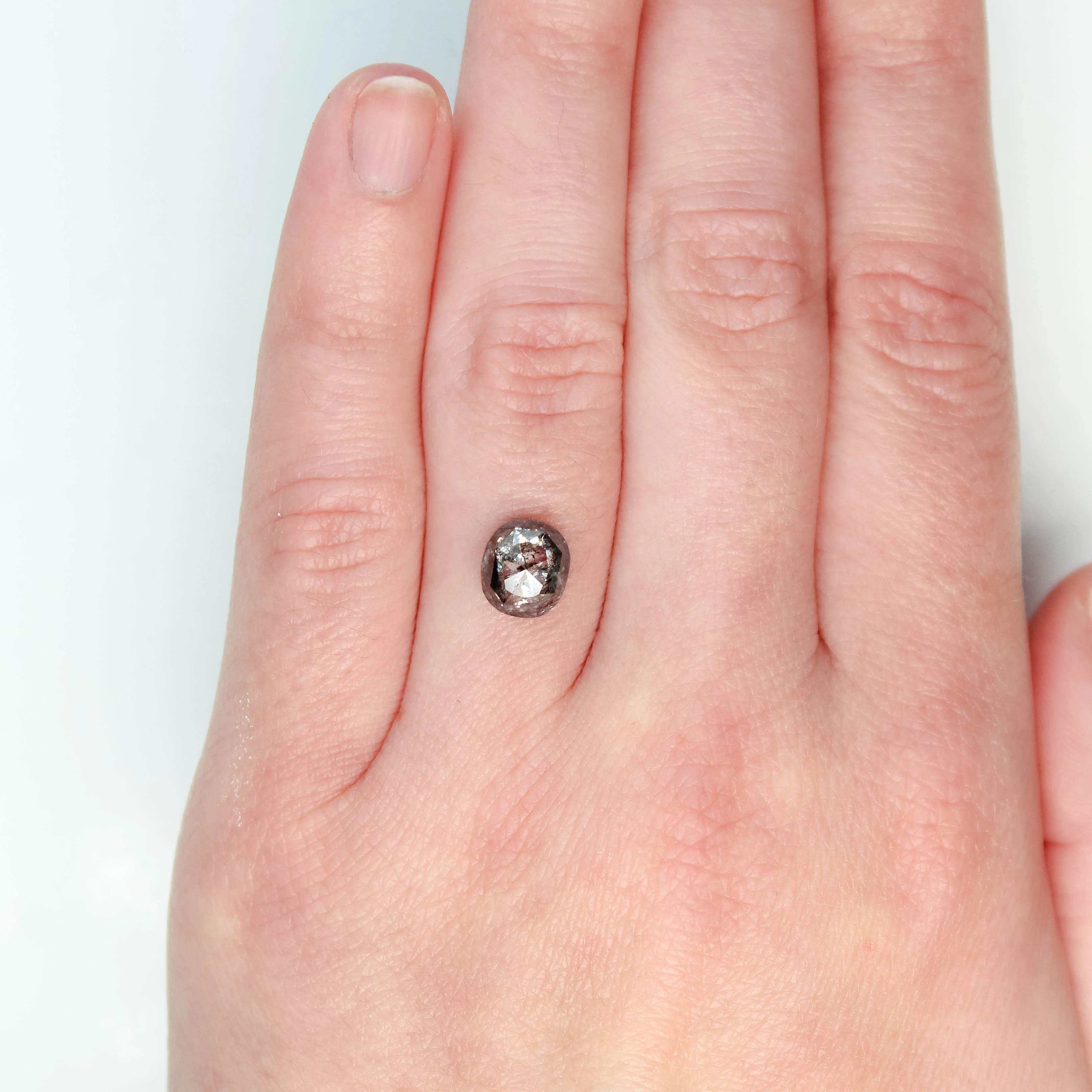 2.35 Carat Dark Oval Salt and Pepper Diamond for Custom Work - Inventory Code DCO235 - Image 7