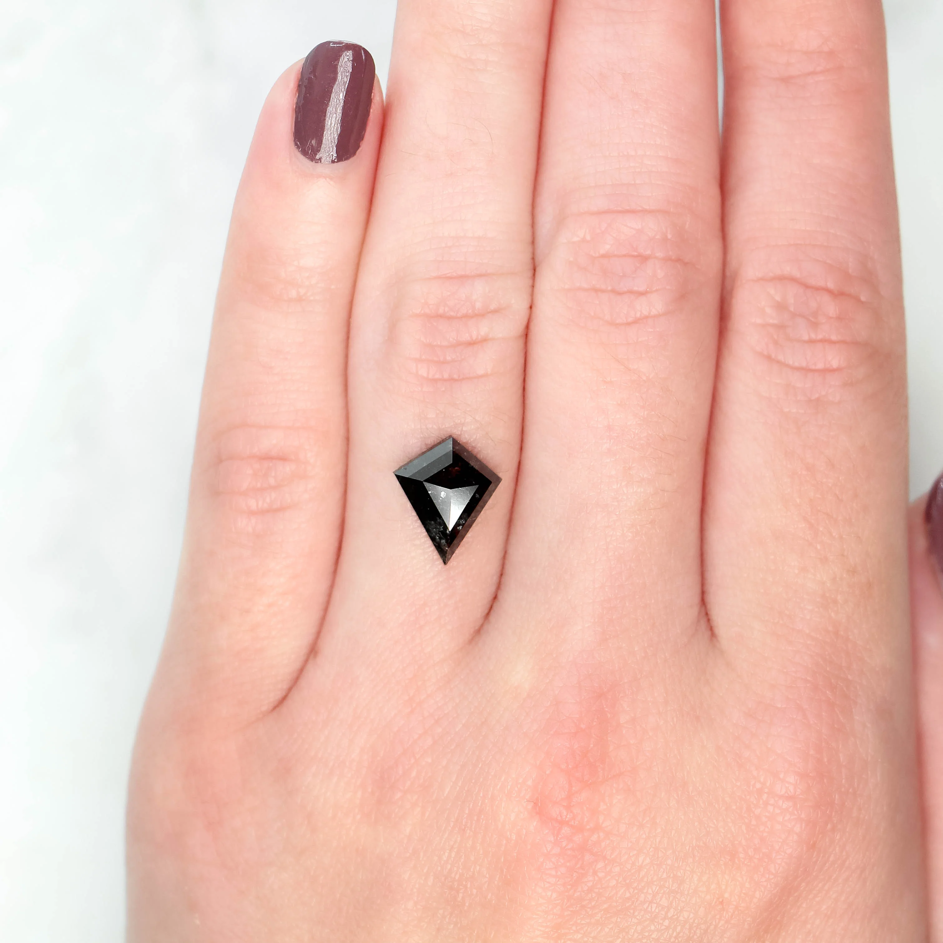 2.36 Carat Black Salt and Pepper Kite Diamond for Custom Work - Inventory Code NBK236 - Image 2