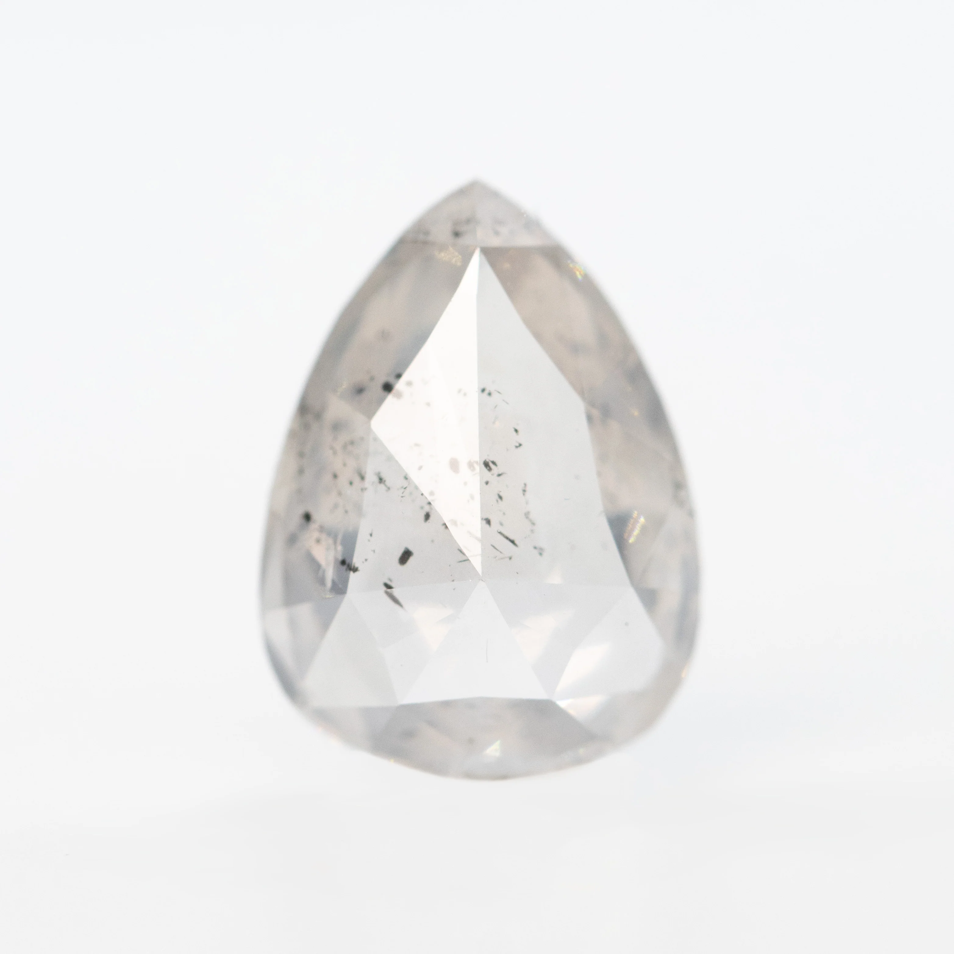 2.38 Carat Clear Gray Pear Salt and Pepper Diamond for Custom Work - Inventory Code CCP238