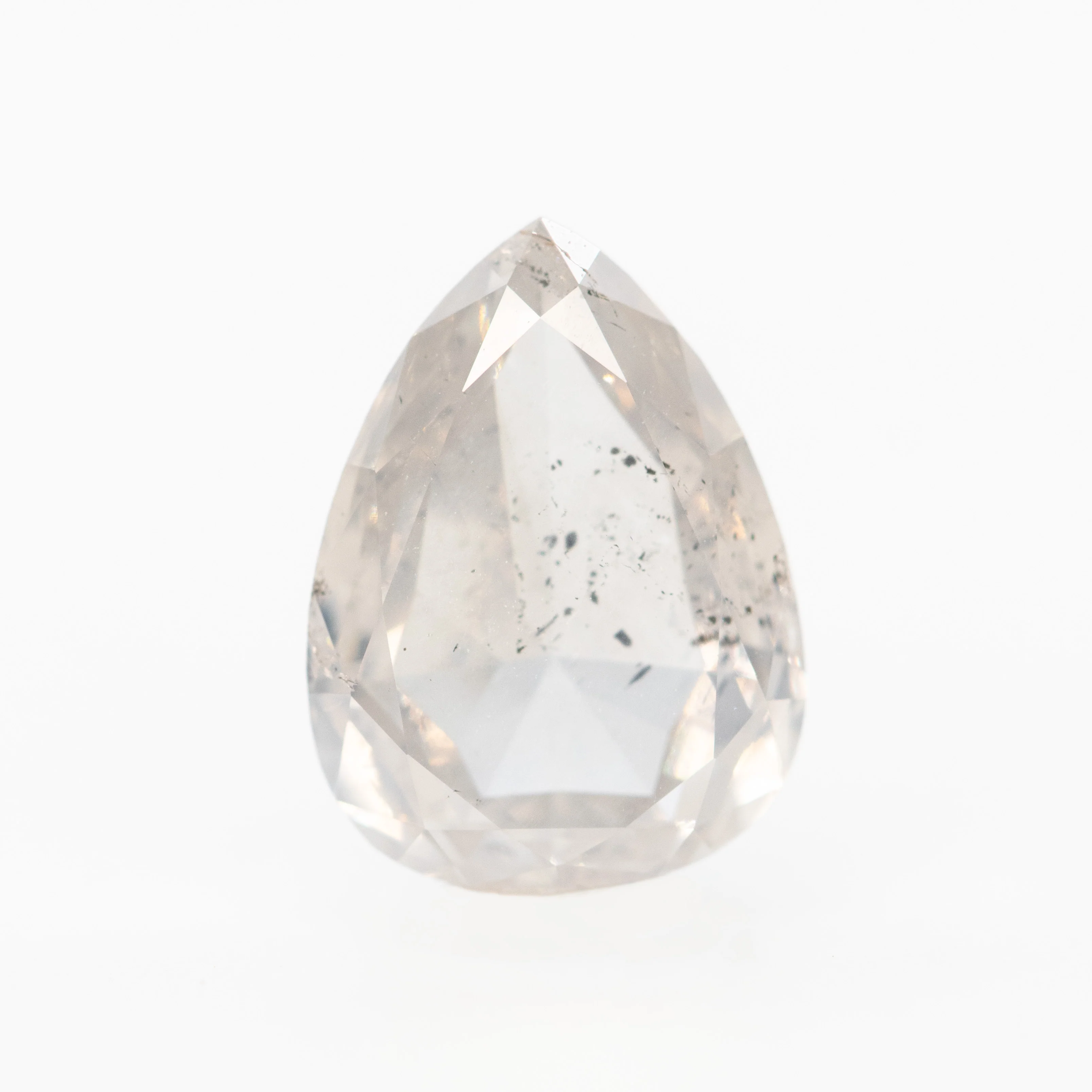 2.38 Carat Clear Gray Pear Salt and Pepper Diamond for Custom Work - Inventory Code CCP238 - Image 3
