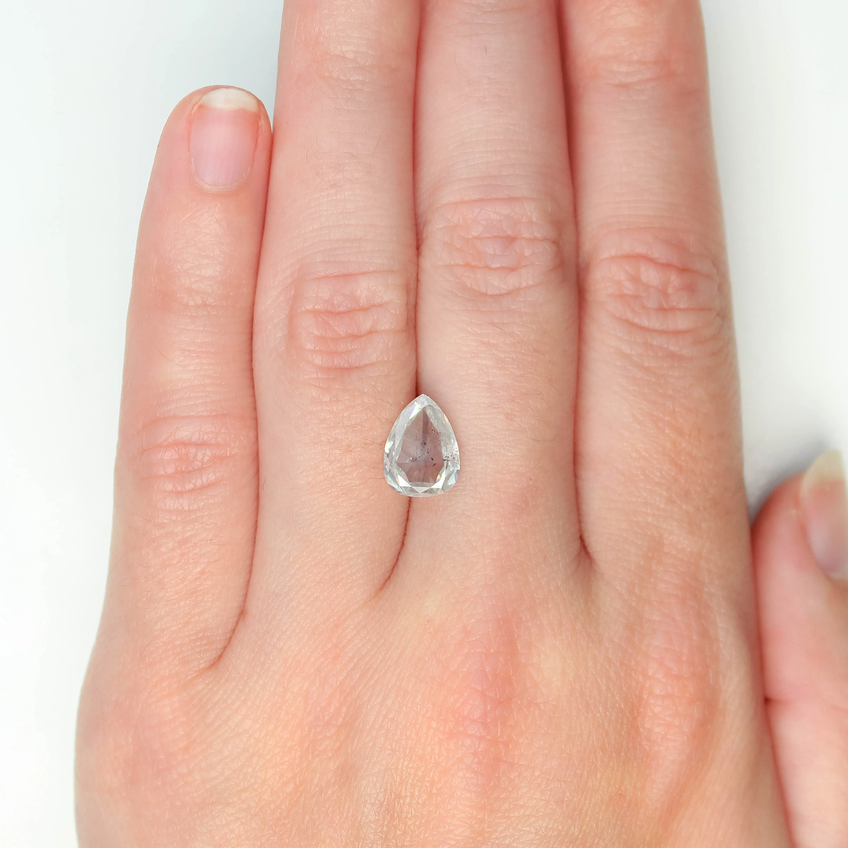 2.38 Carat Clear Gray Pear Salt and Pepper Diamond for Custom Work - Inventory Code CCP238 - Image 4