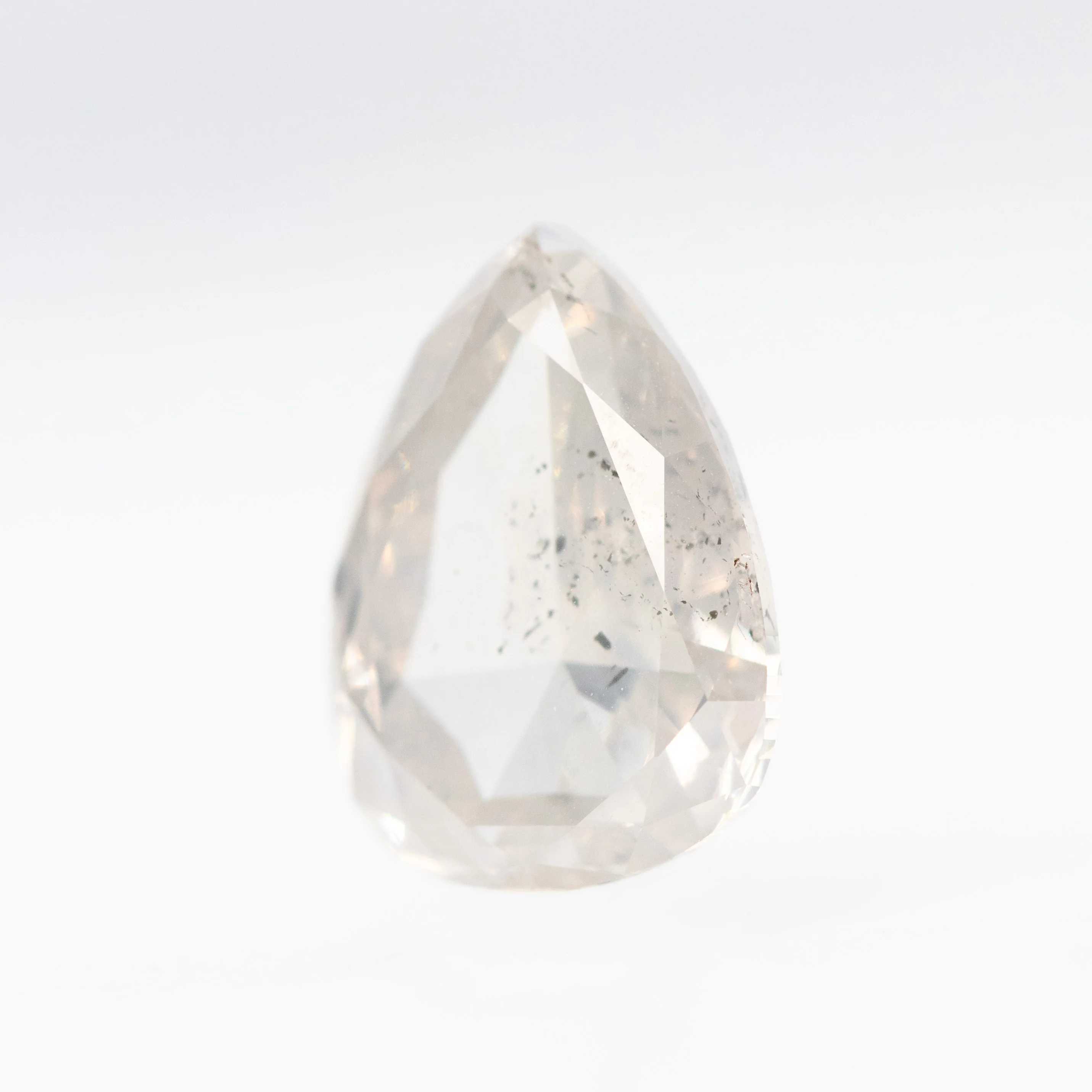 2.38 Carat Clear Gray Pear Salt and Pepper Diamond for Custom Work - Inventory Code CCP238 - Image 5