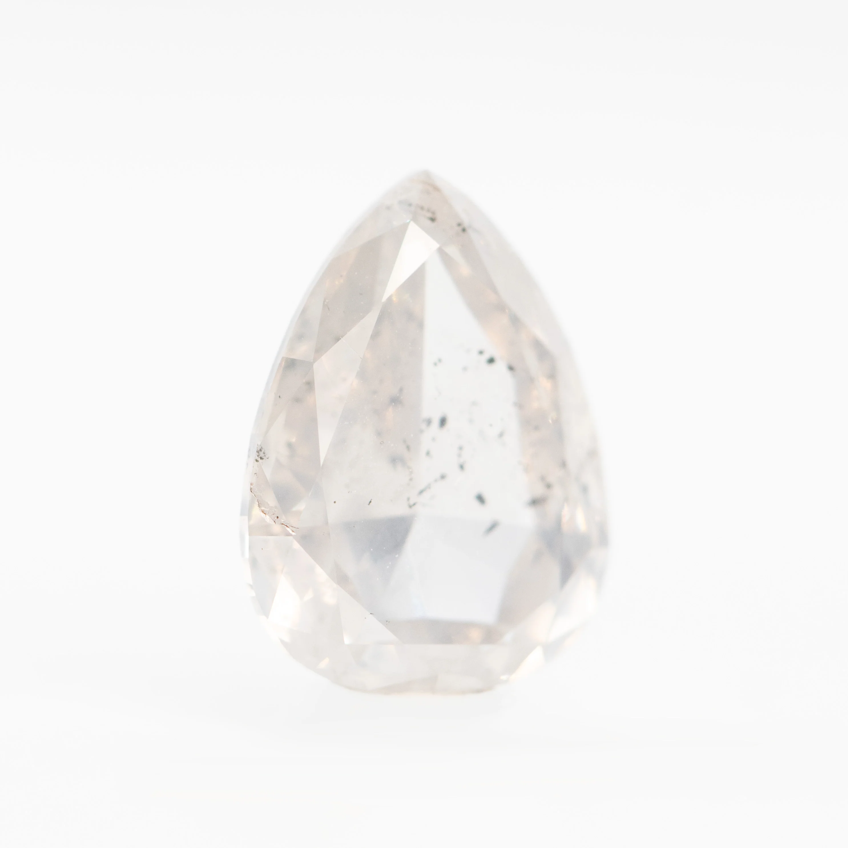 2.38 Carat Clear Gray Pear Salt and Pepper Diamond for Custom Work - Inventory Code CCP238 - Image 6