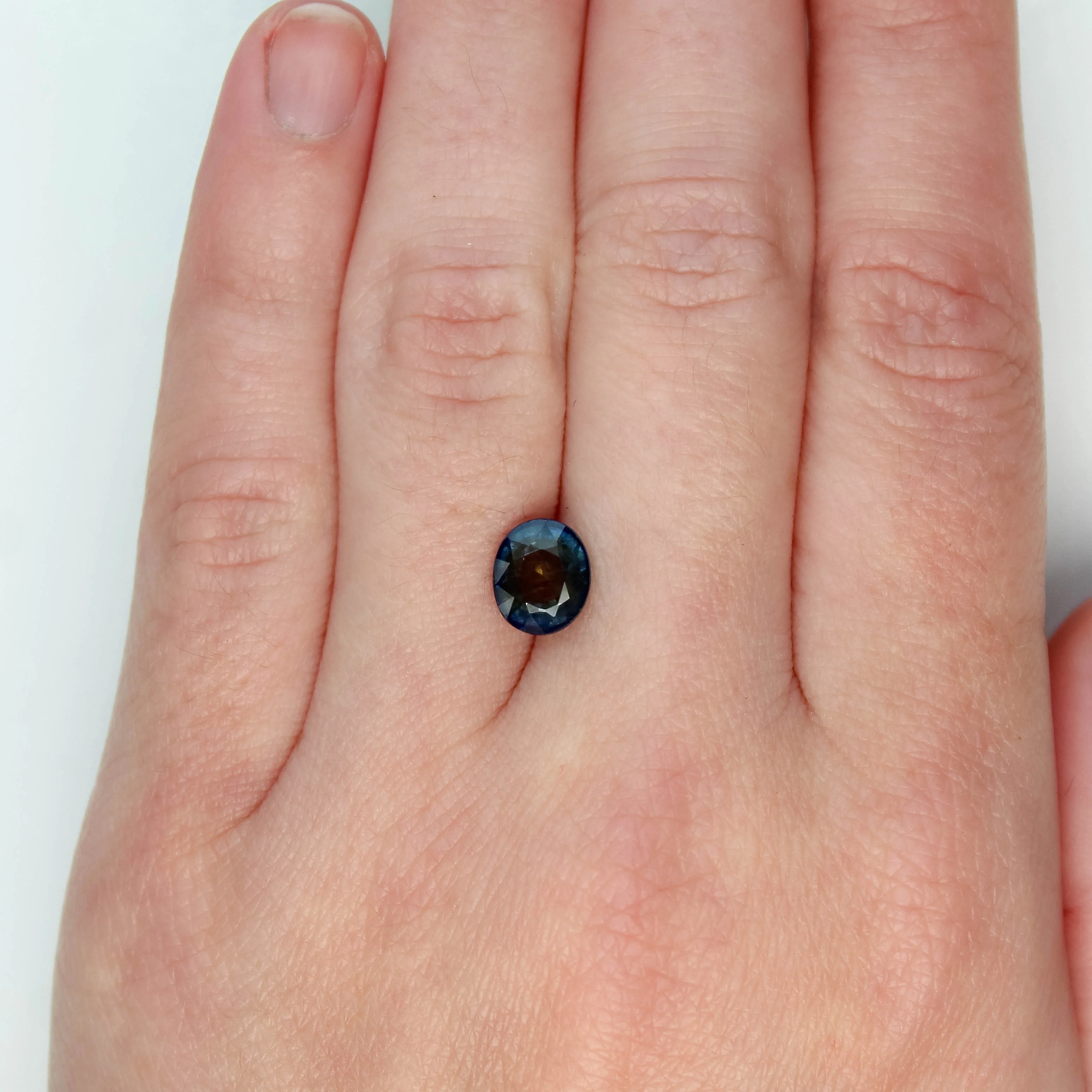 2.39 Carat Blue and Yellow Oval Sapphire for Custom Work - Inventory Code BYOS239 - Image 2