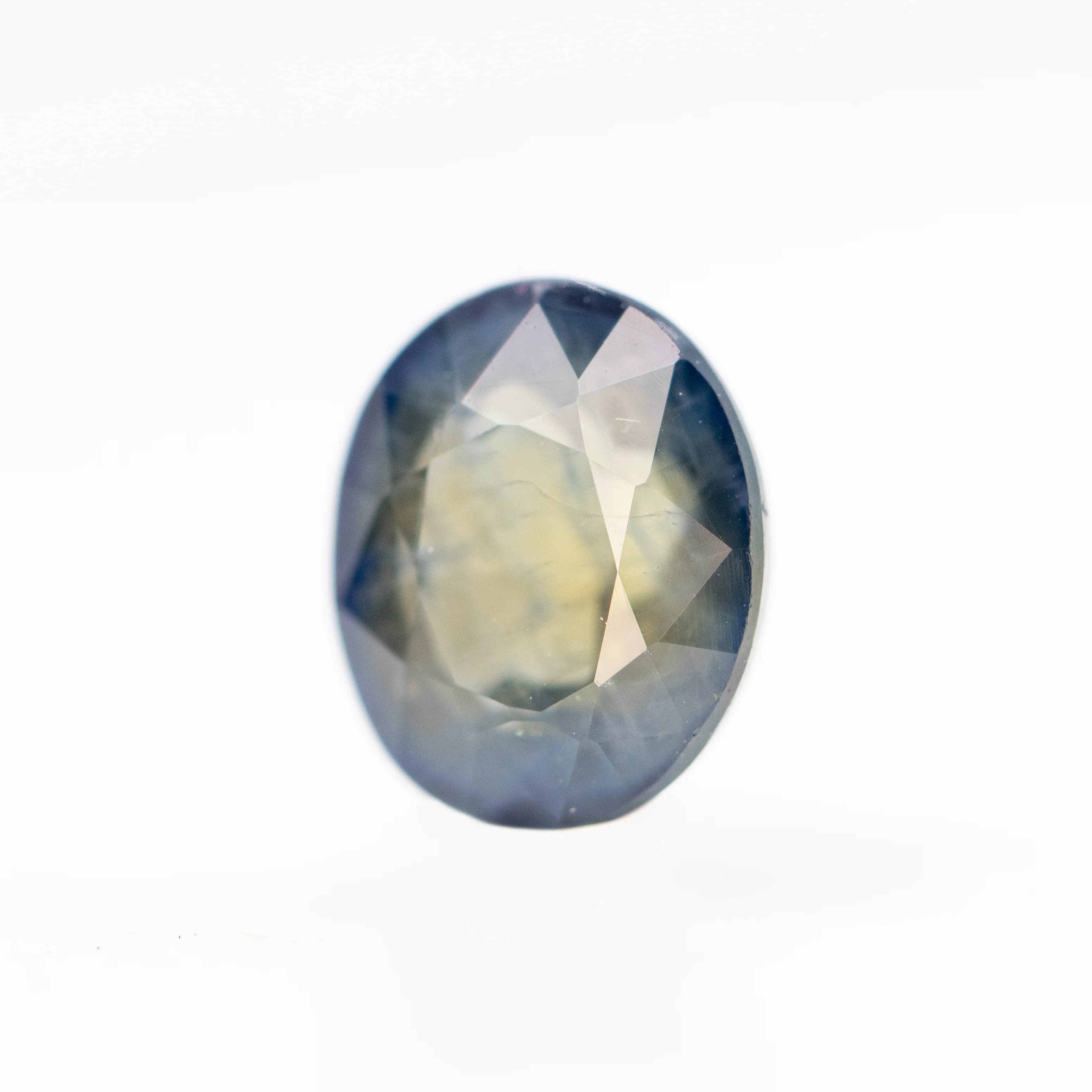 2.39 Carat Blue and Yellow Oval Sapphire for Custom Work - Inventory Code BYOS239 - Image 3