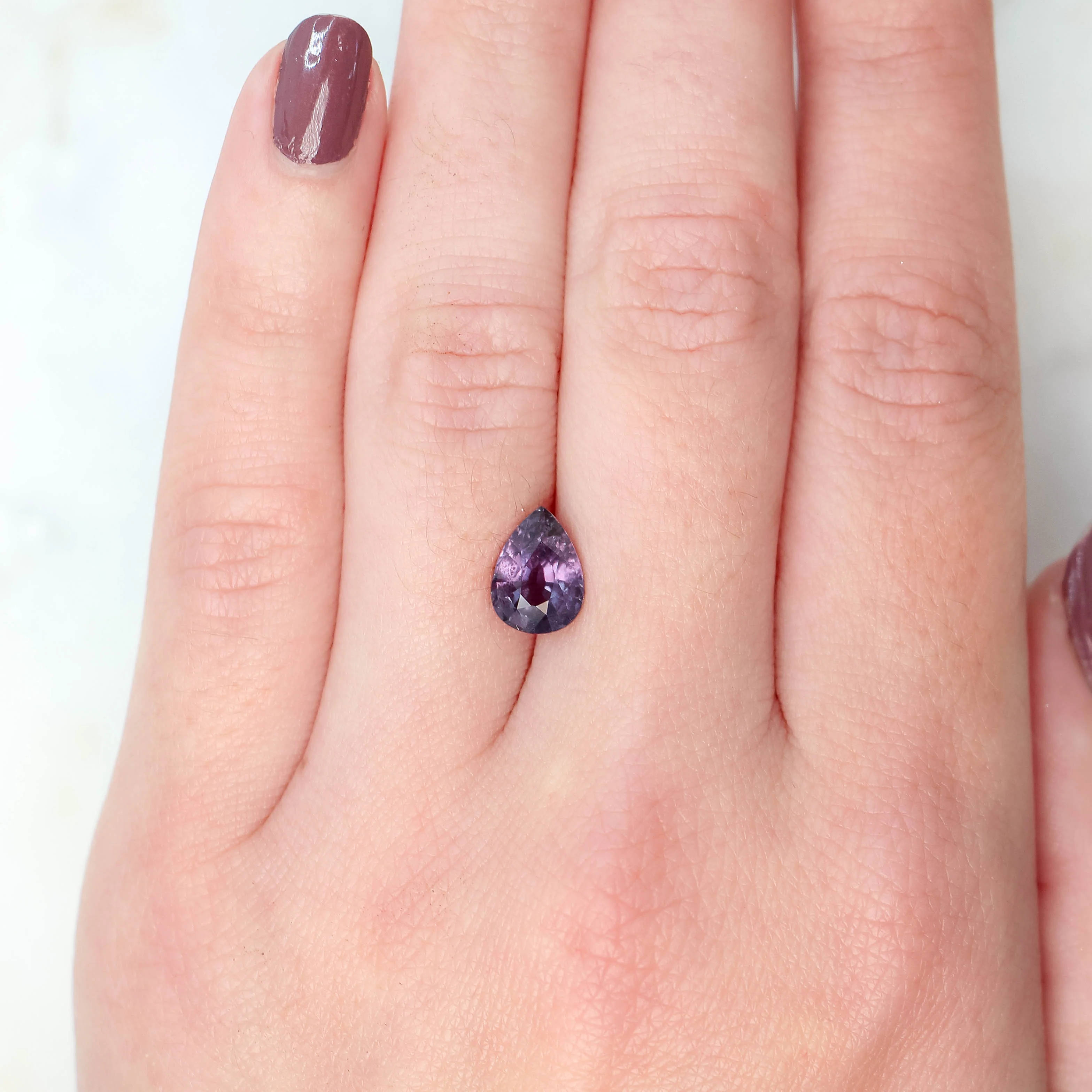 2.41 Carat Color Change Pear Sapphire for Custom Work - Inventory Code CCPS241 - Image 3