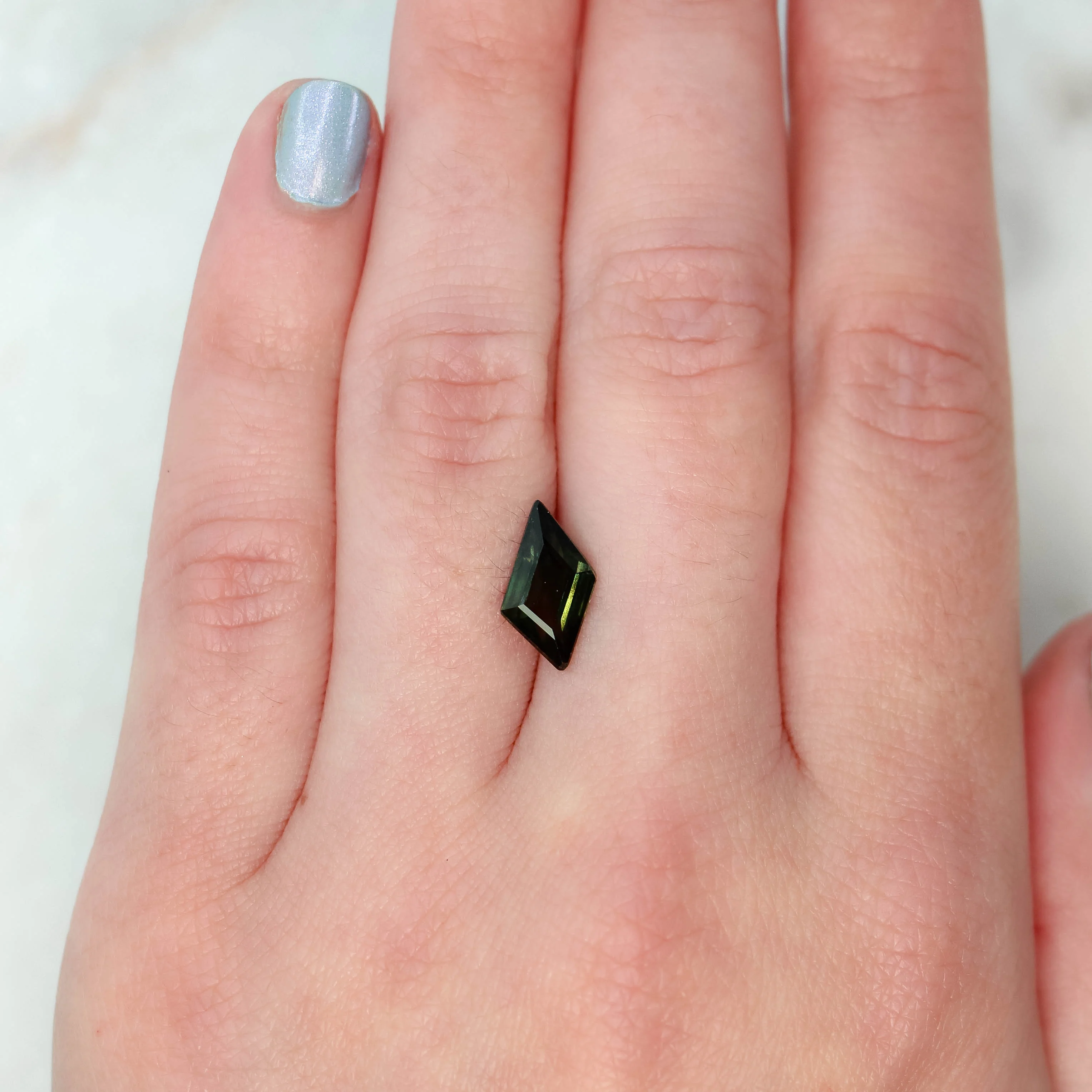 2.44 Carat Green Rhombus Sapphire for Custom Work - Inventory Code GRS244 - Image 2
