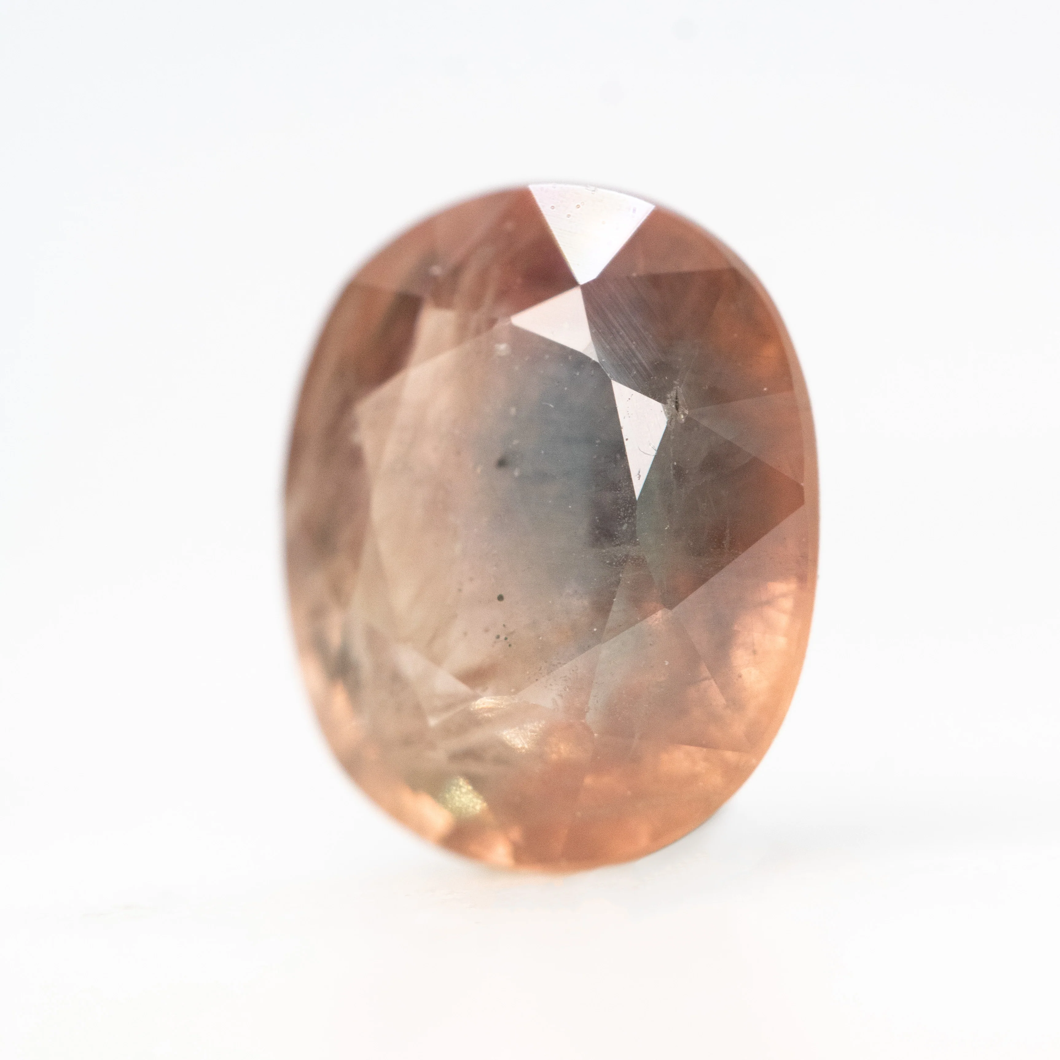 2.47 Carat Bicolor Brown & Blue Oval Sapphire for Custom Work - Inventory Code BOS247 - Image 3