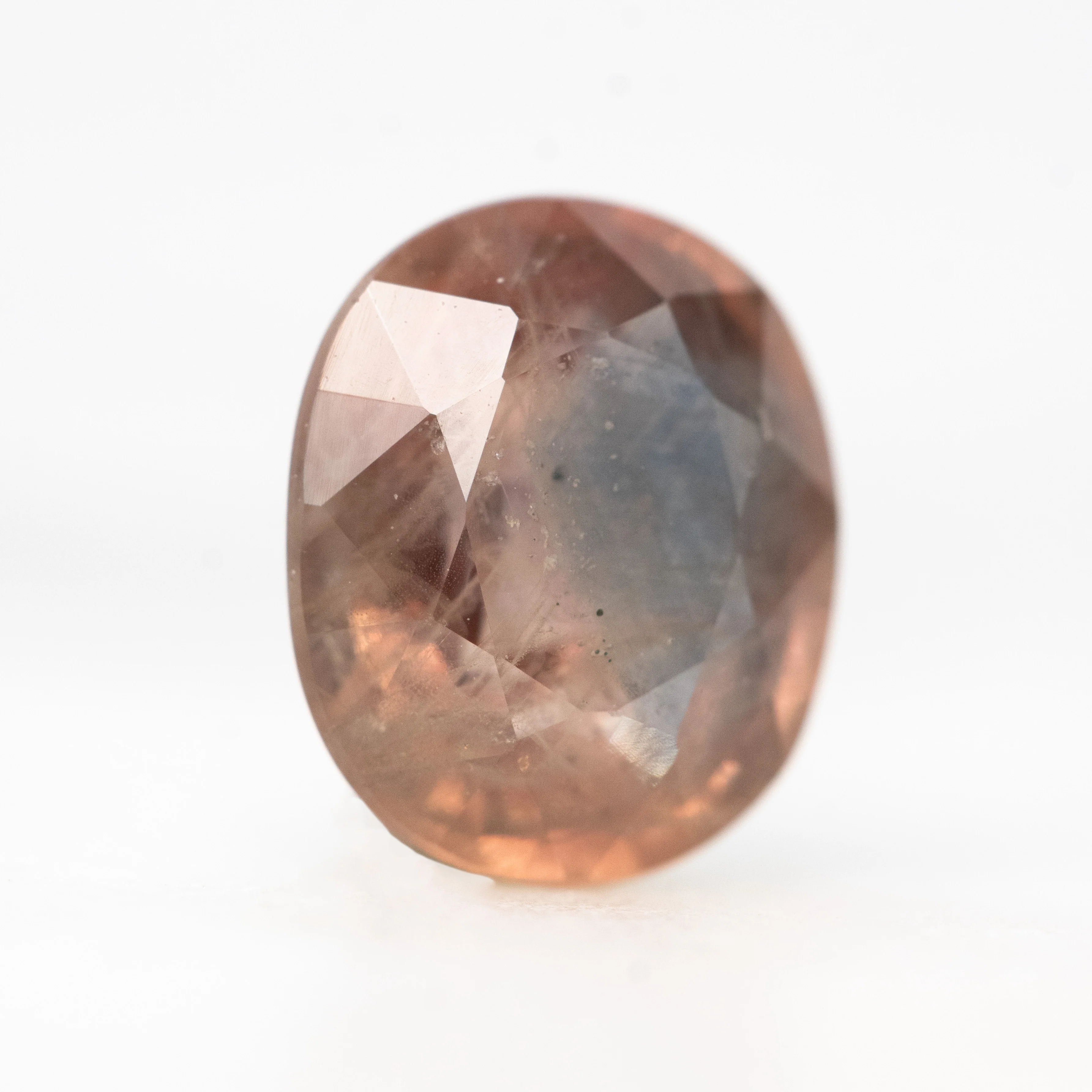 2.47 Carat Bicolor Brown & Blue Oval Sapphire for Custom Work - Inventory Code BOS247 - Image 4