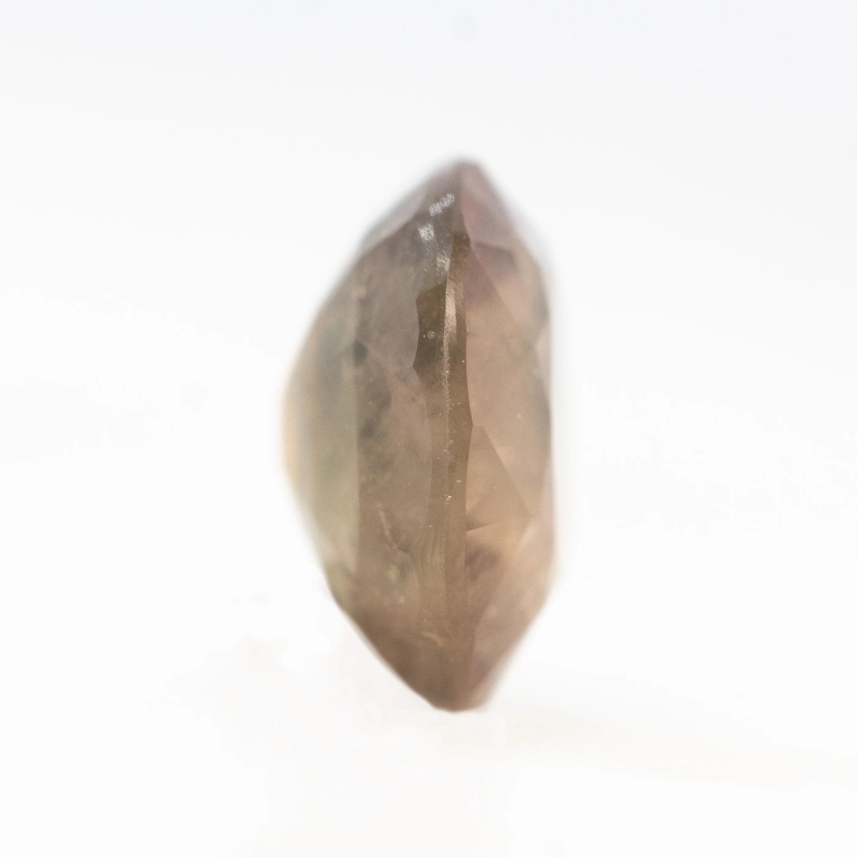 2.47 Carat Bicolor Brown & Blue Oval Sapphire for Custom Work - Inventory Code BOS247 - Image 5