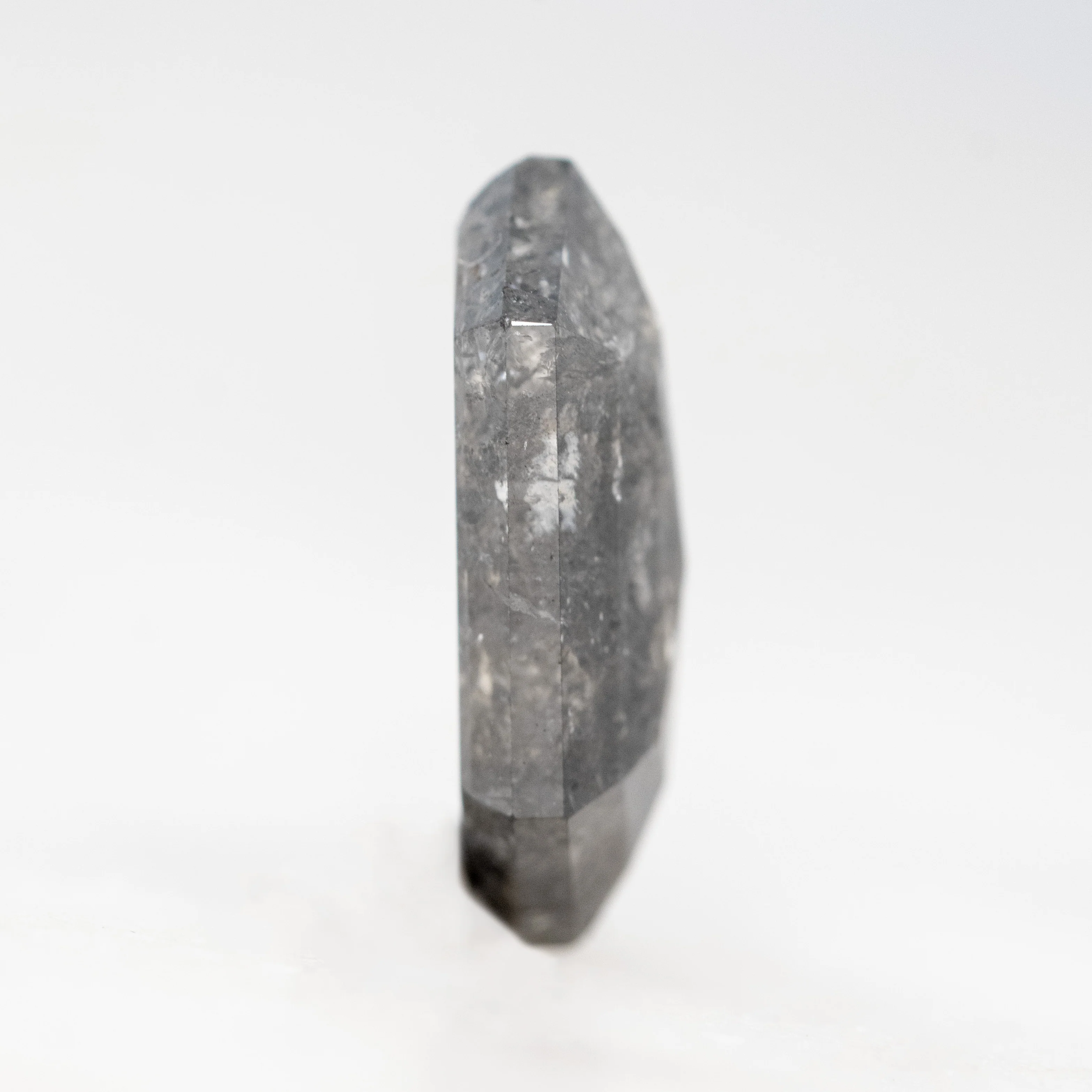 2.47 Carat Dark Gray Hexagon Salt and Pepper Diamond for Custom Work - Inventory Code DSH247 - Image 5