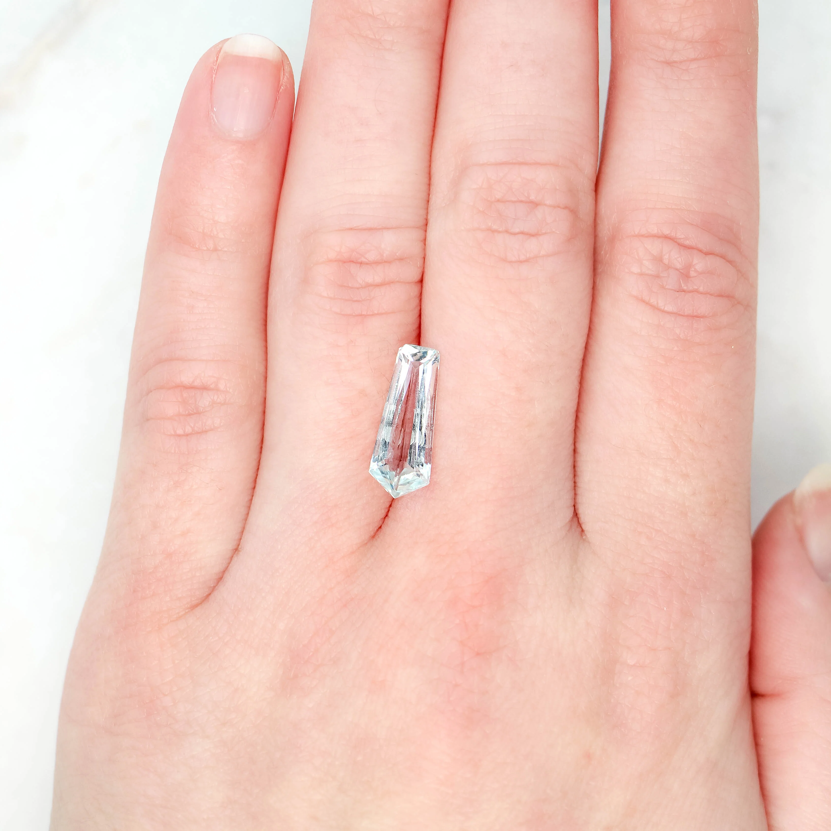 2.49 Carat Shield Cut Aquamarine for Custom Work - Inventory Code CSA249 - Image 2