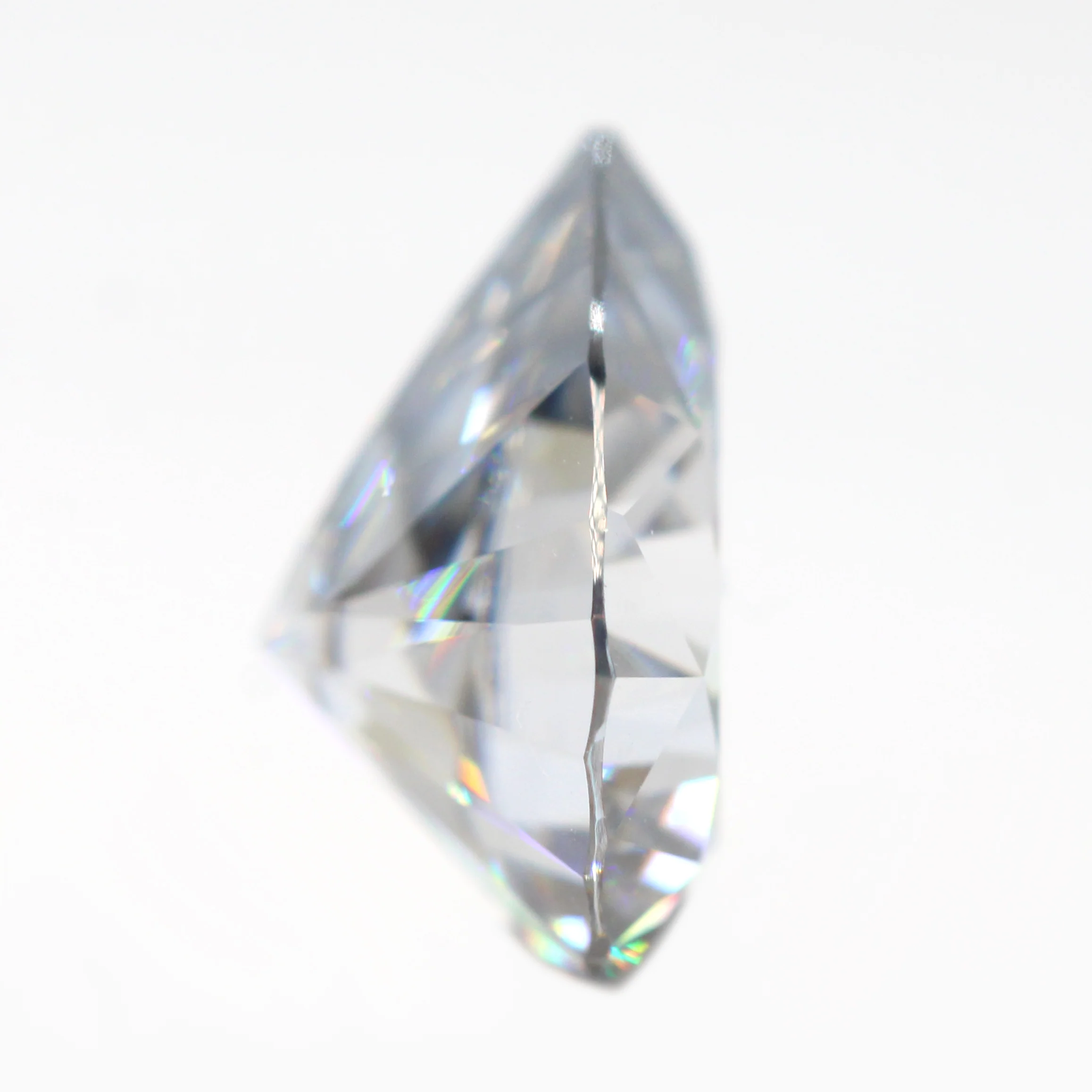 2.50 Carat Pear Gray Moissanite for Custom Work - Inventory Code GPM250 - Image 5