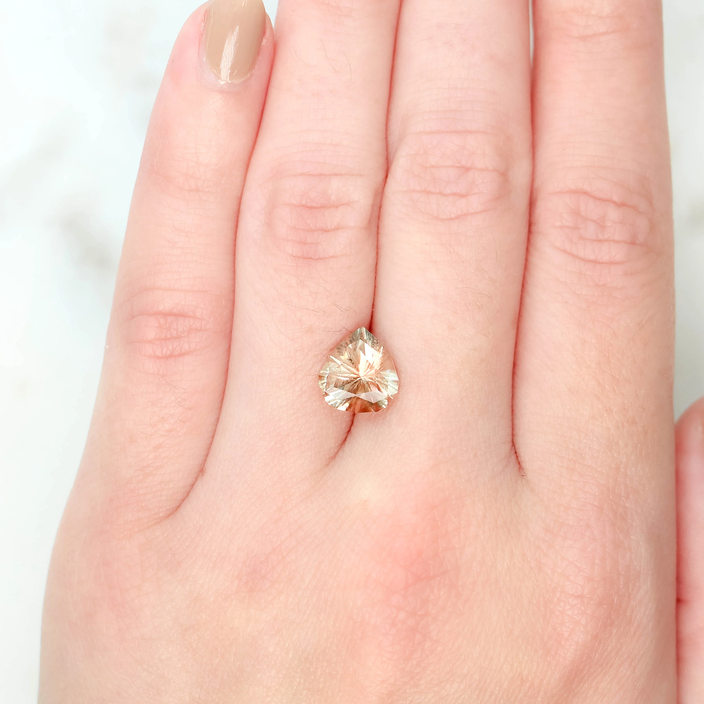 2.50 Carat Pear Oregon Sunstone for Custom Work - Inventory Code OPS250 - Image 2