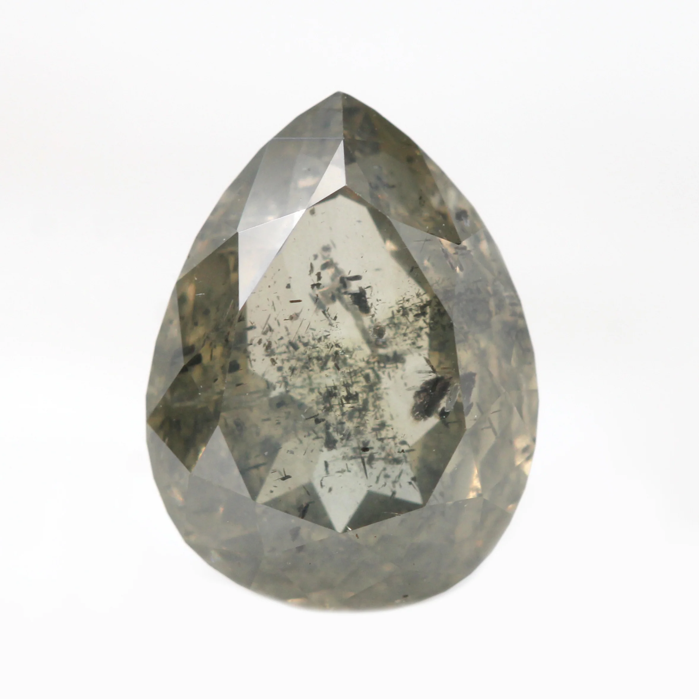 2.54 Carat Champagne Gray Pear Salt and Pepper Diamond for Custom Work - Inventory Code SGP254