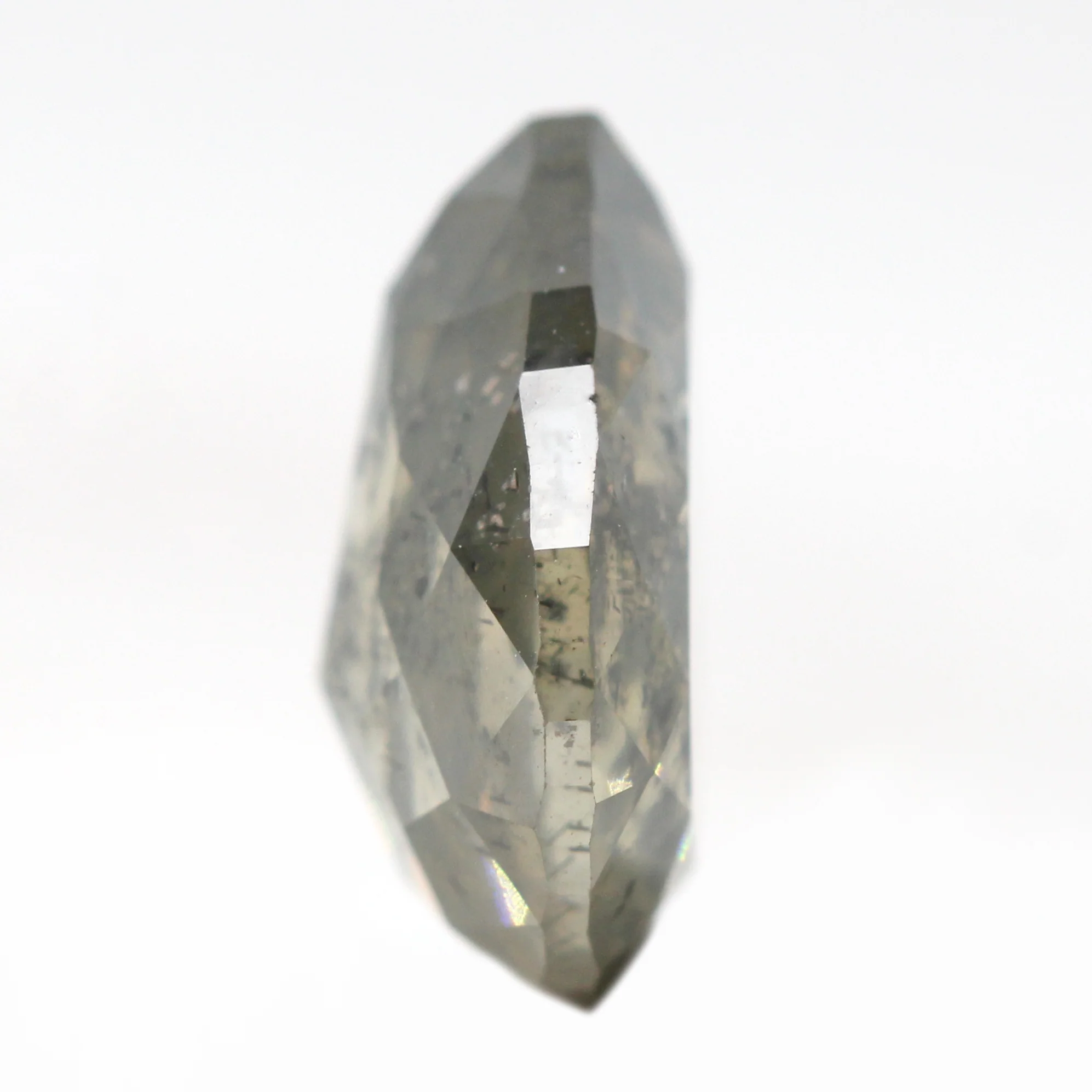 2.54 Carat Champagne Gray Pear Salt and Pepper Diamond for Custom Work - Inventory Code SGP254 - Image 6