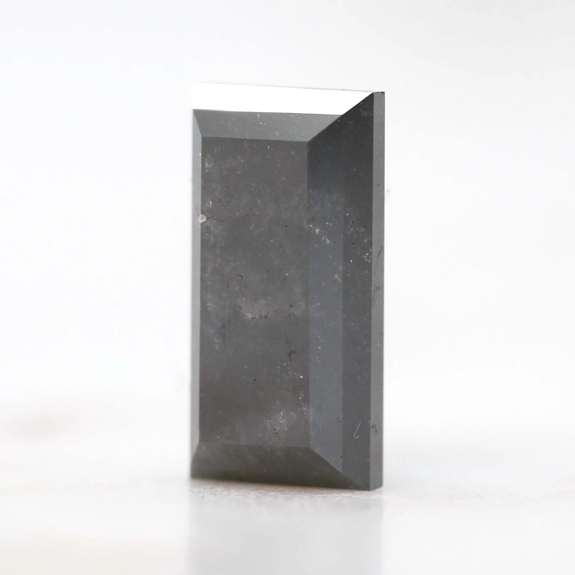 2.55 Carat Baguette Cut Black Salt and Pepper Diamond for Custom Work - Inventory Code NBB255 - Image 4