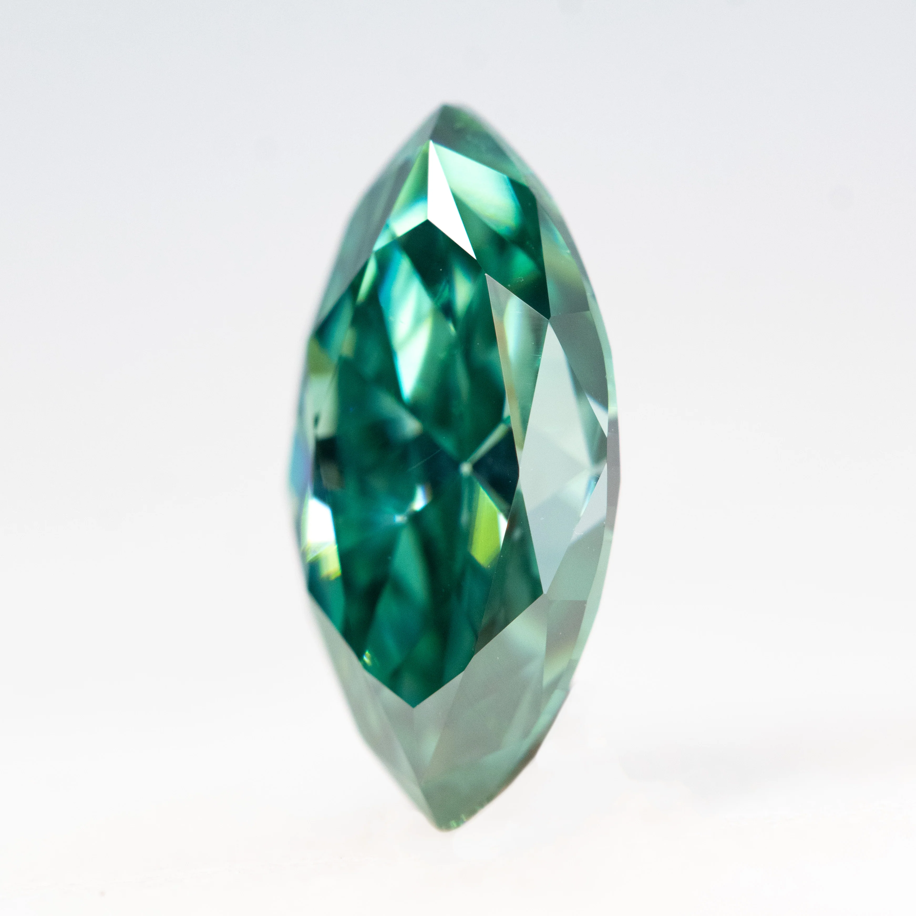 2.56 Carat Teal Marquise Moissanite for Custom Work - Inventory Code MTM256 - Image 3