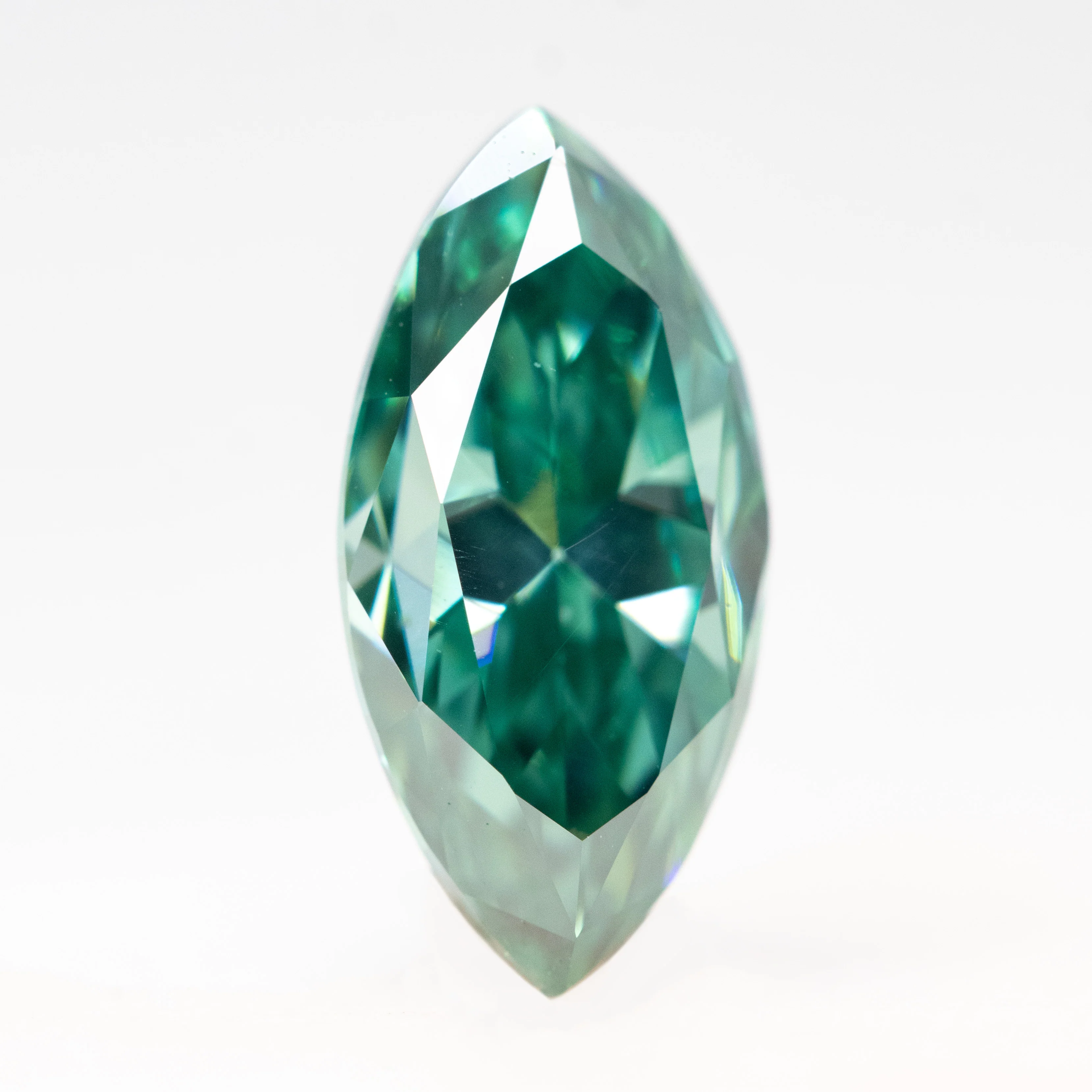 2.56 Carat Teal Marquise Moissanite for Custom Work - Inventory Code MTM256 - Image 4