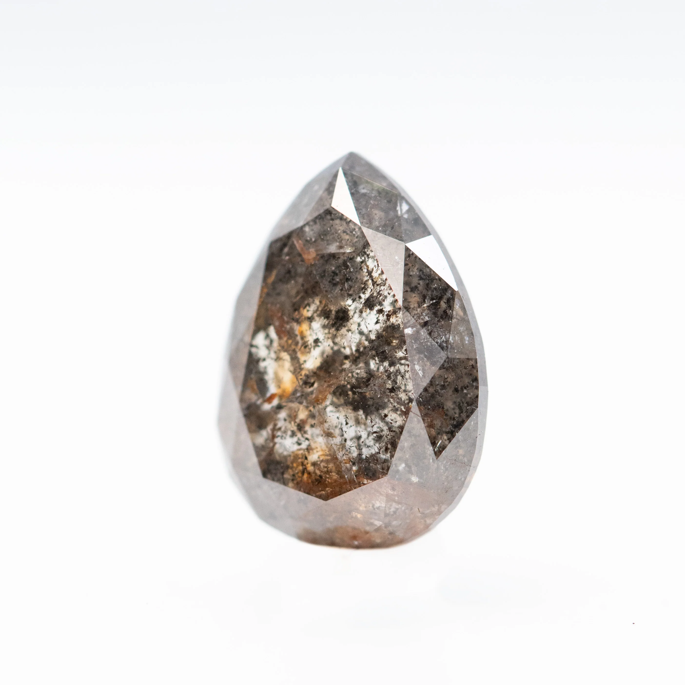 2.58 Carat Black Pear Salt and Pepper Diamond for Custom Work - Inventory Code NBP258 - Image 3