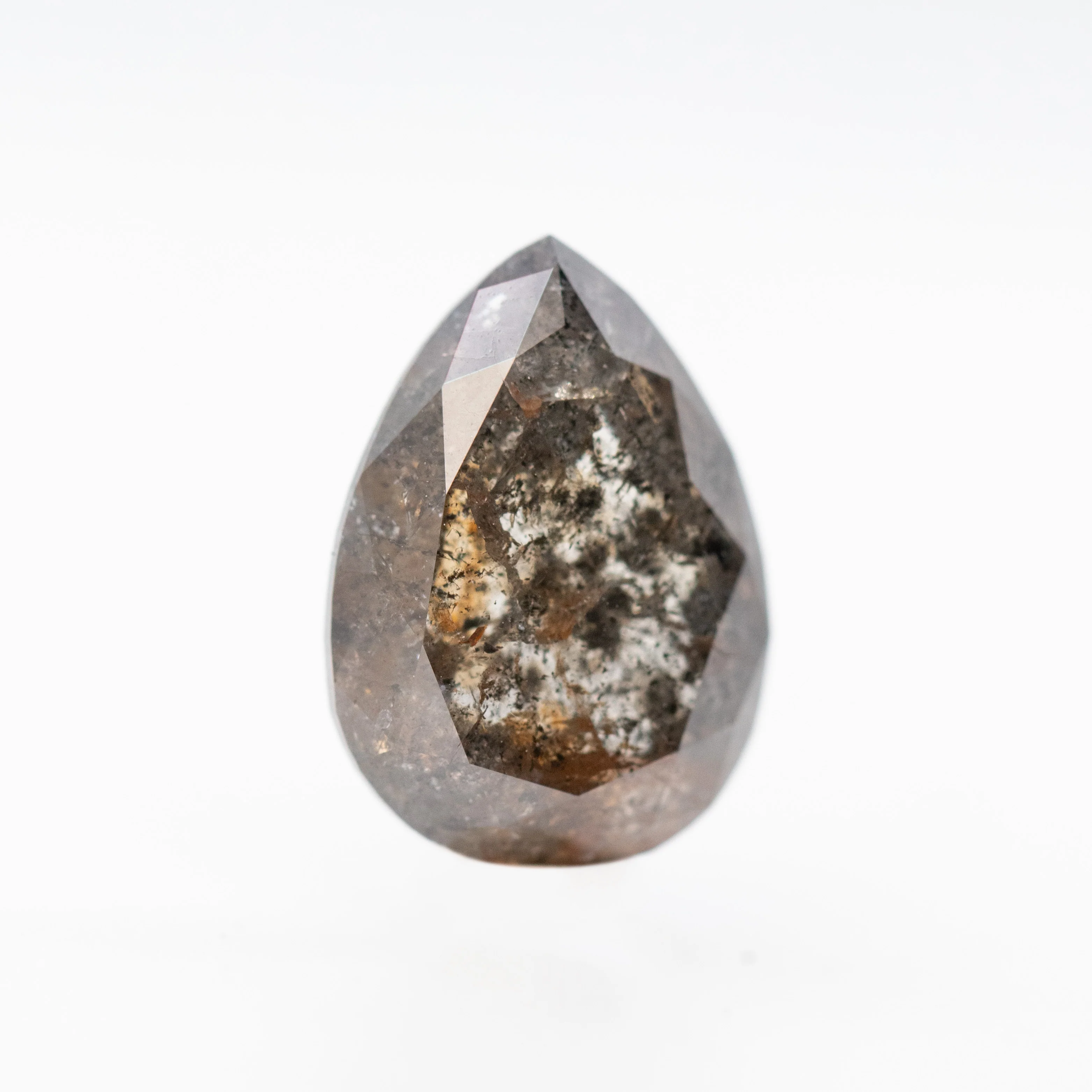 2.58 Carat Black Pear Salt and Pepper Diamond for Custom Work - Inventory Code NBP258 - Image 4
