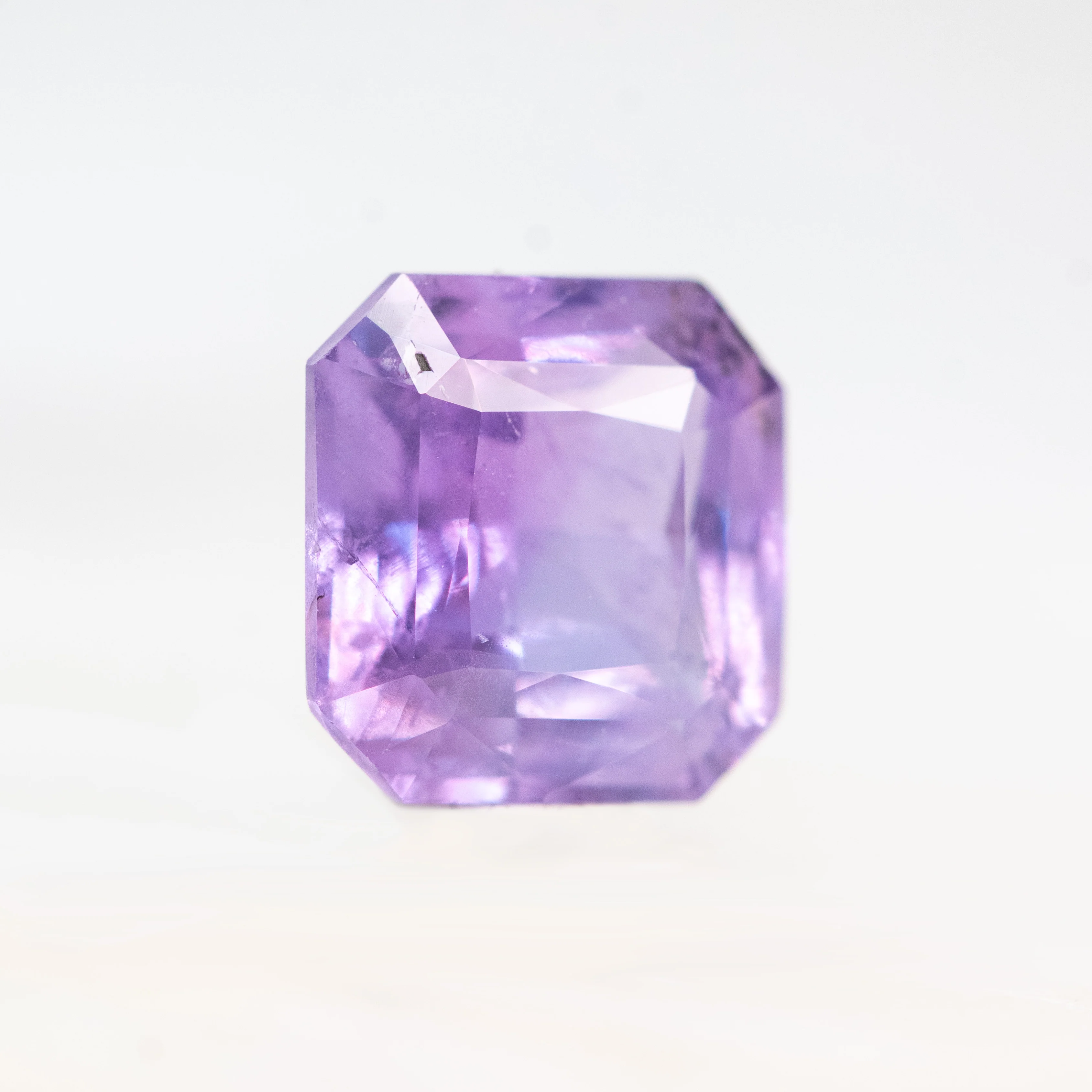 2.60 Carat Purple Asscher Cut Sapphire for Custom Work - Inventory Code PAS260 - Image 4