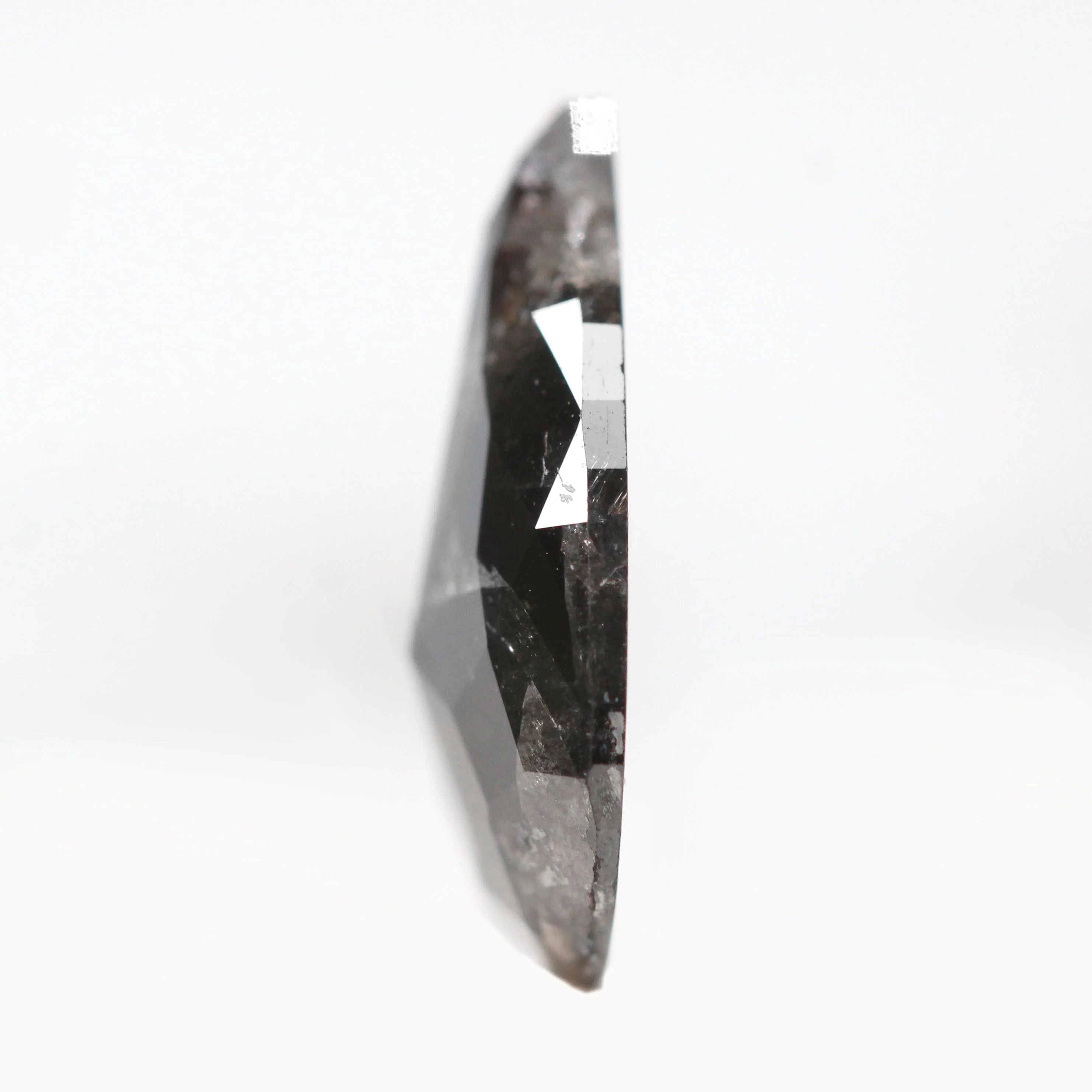 2.65 Carat Dark Gray Pear Salt and Pepper Diamond for Custom Work - Inventory Code DSP265 - Image 5