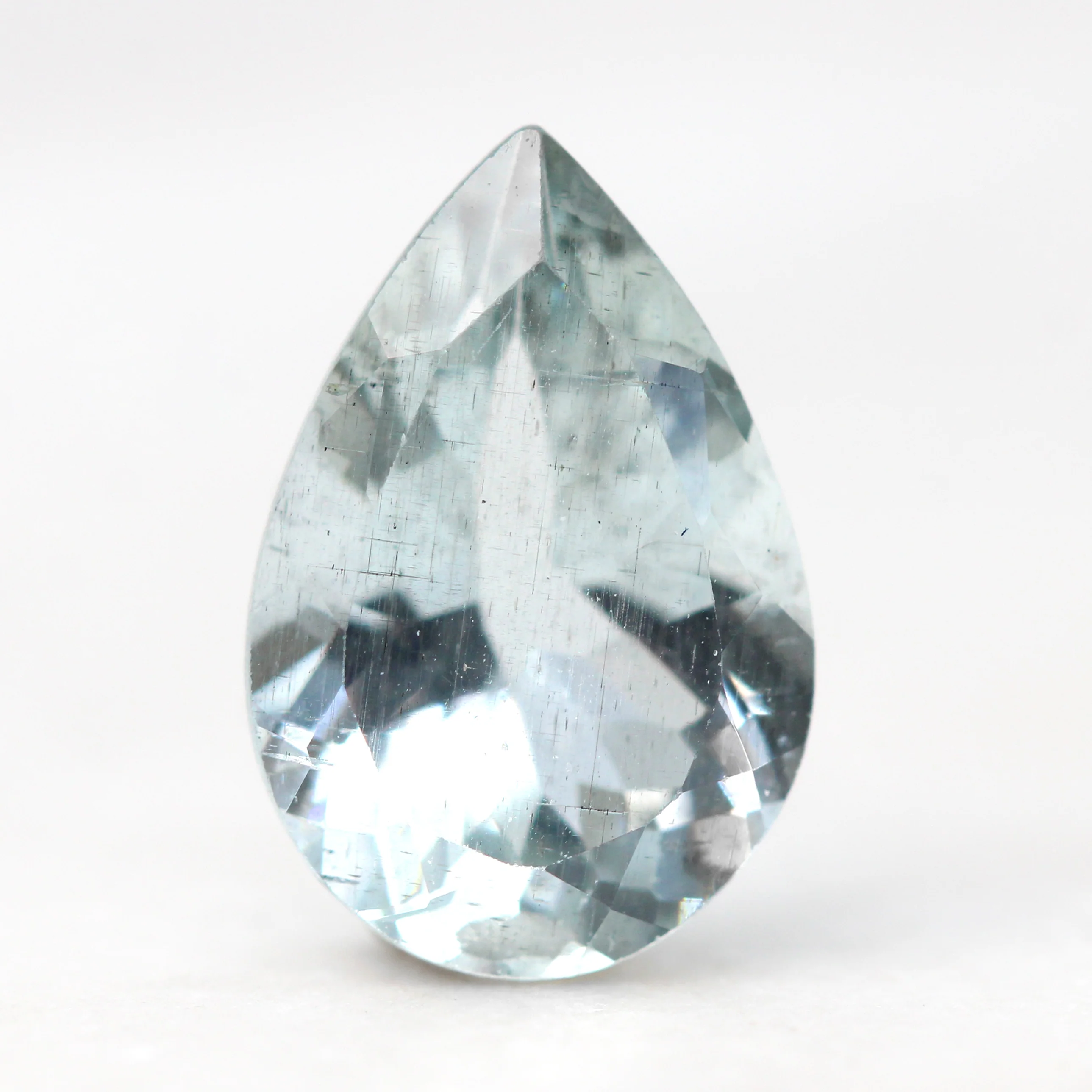 2.68 Carat Mossy Aquamarine Pear for Custom Work - Inventory Code PMA268