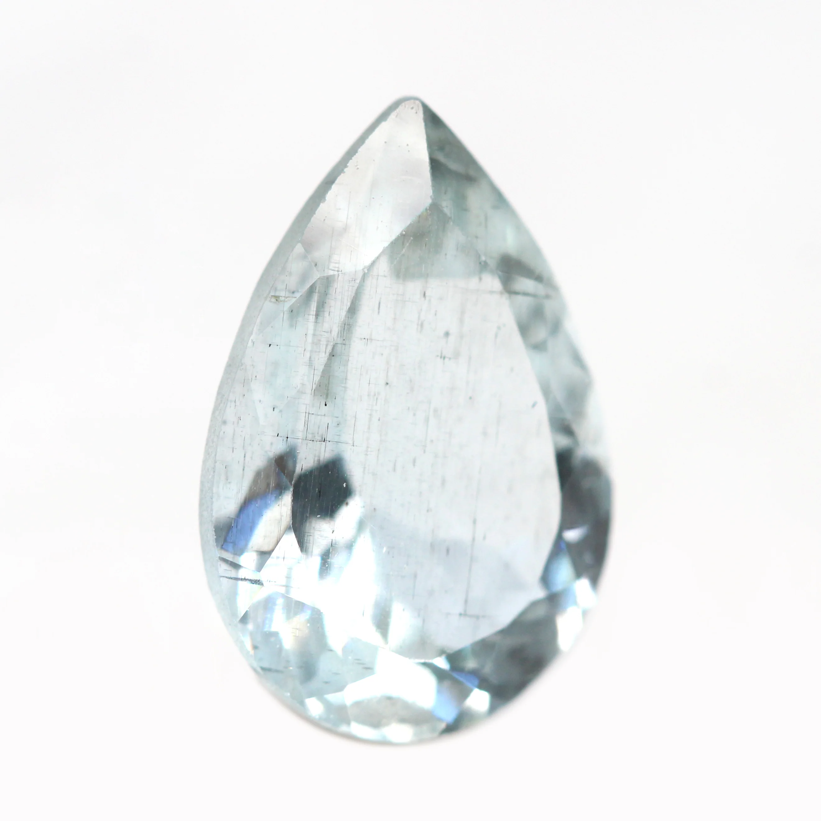 2.68 Carat Mossy Aquamarine Pear for Custom Work - Inventory Code PMA268 - Image 3