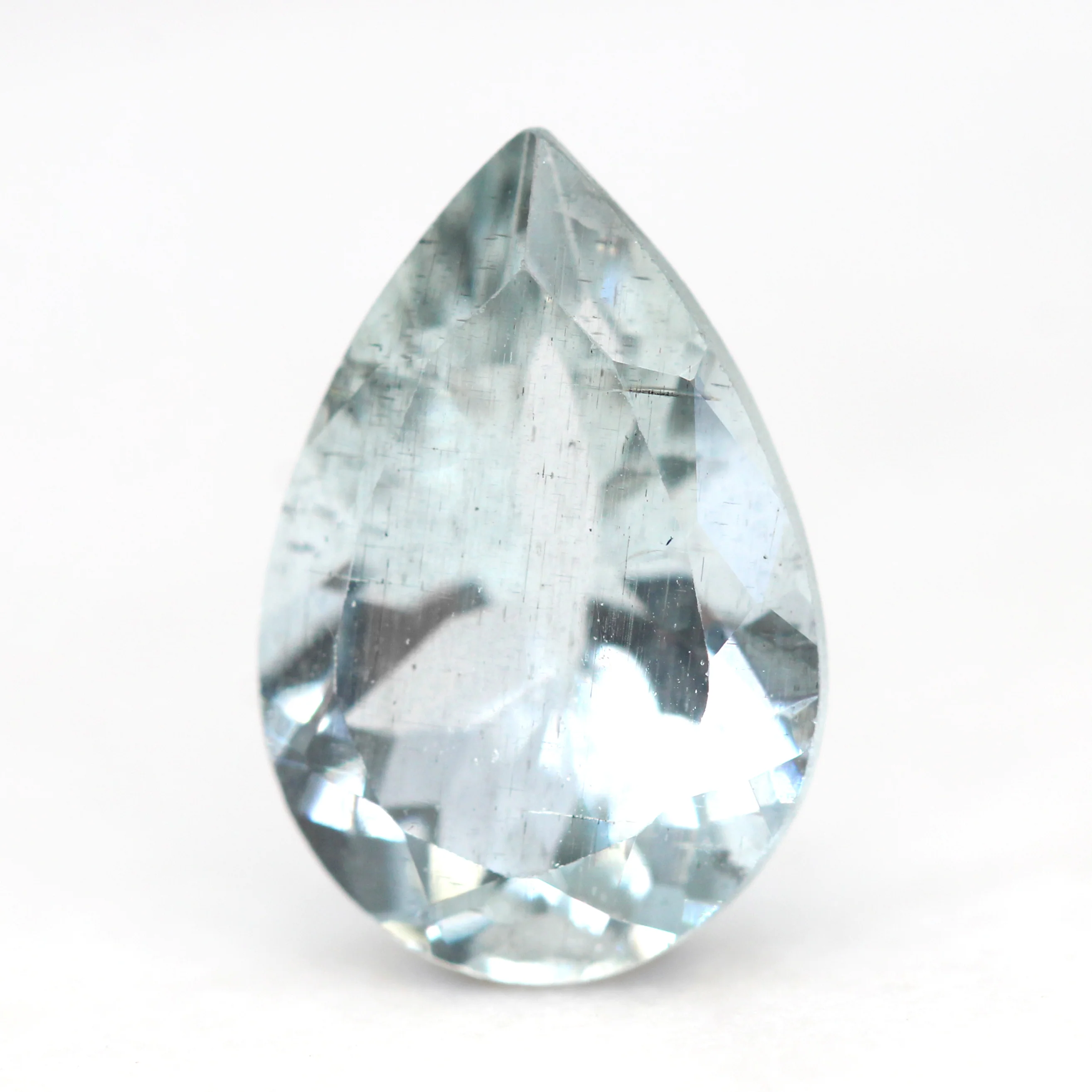 2.68 Carat Mossy Aquamarine Pear for Custom Work - Inventory Code PMA268 - Image 4